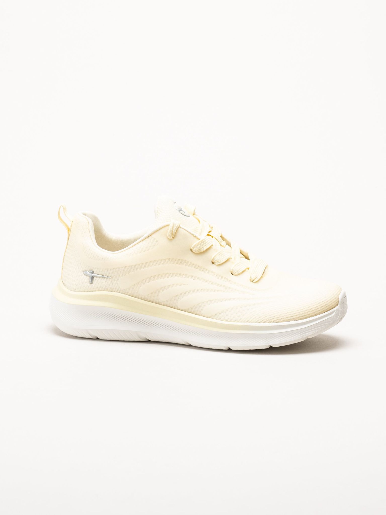 Tamaris - Wide fit - Ljusgula sneakers i mesh