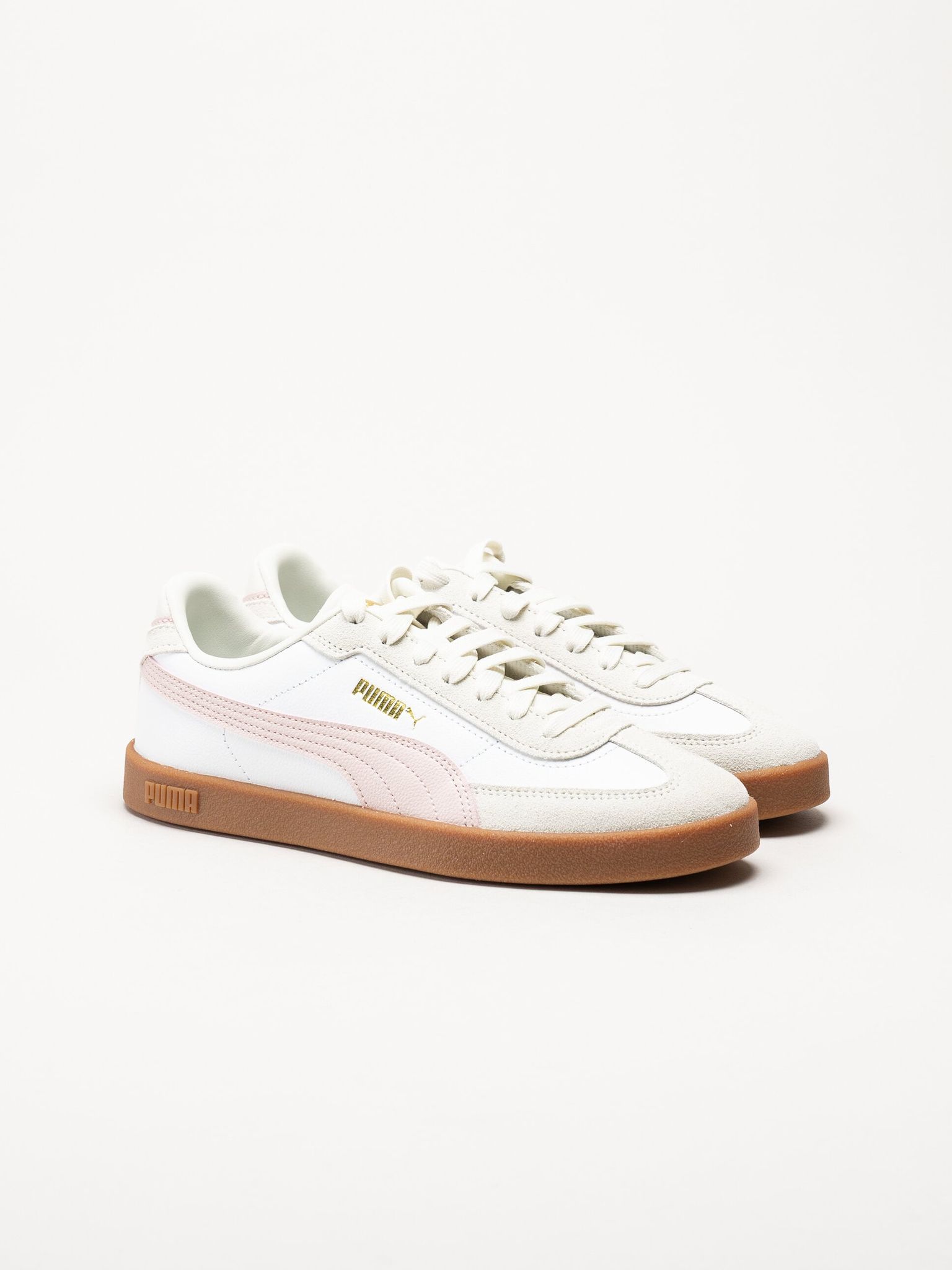Puma - Club II Era - Vita sneakers i skinn och mocka
