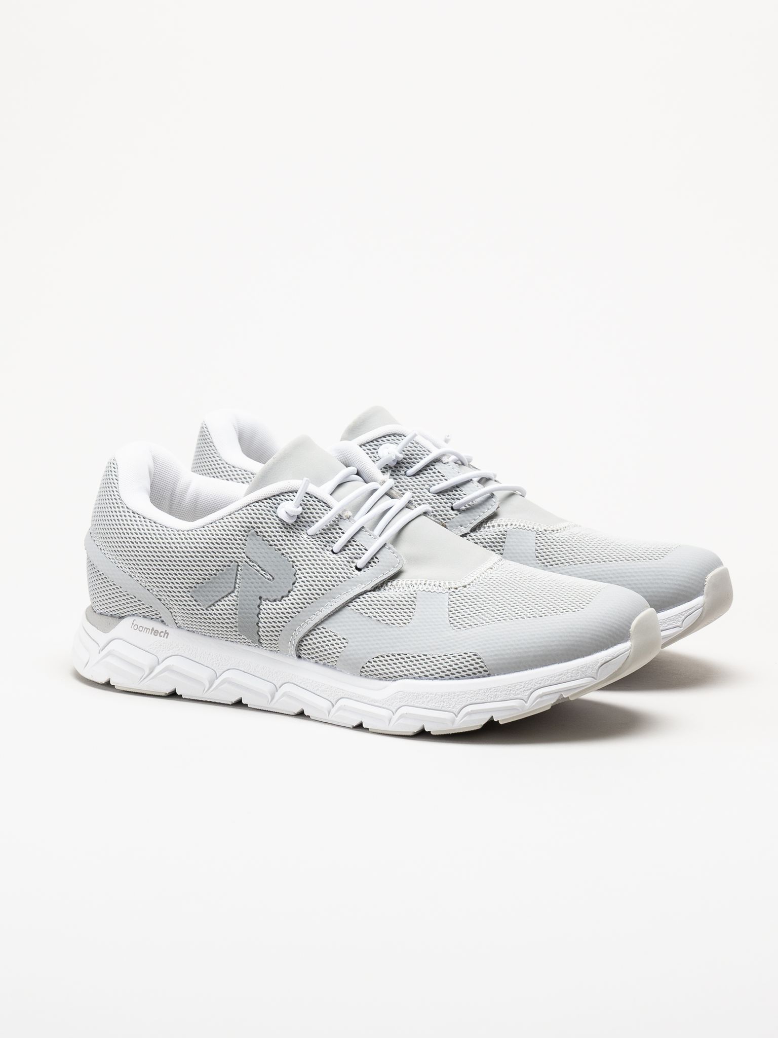 Rieker - Ljusgrå sneakers i mesh