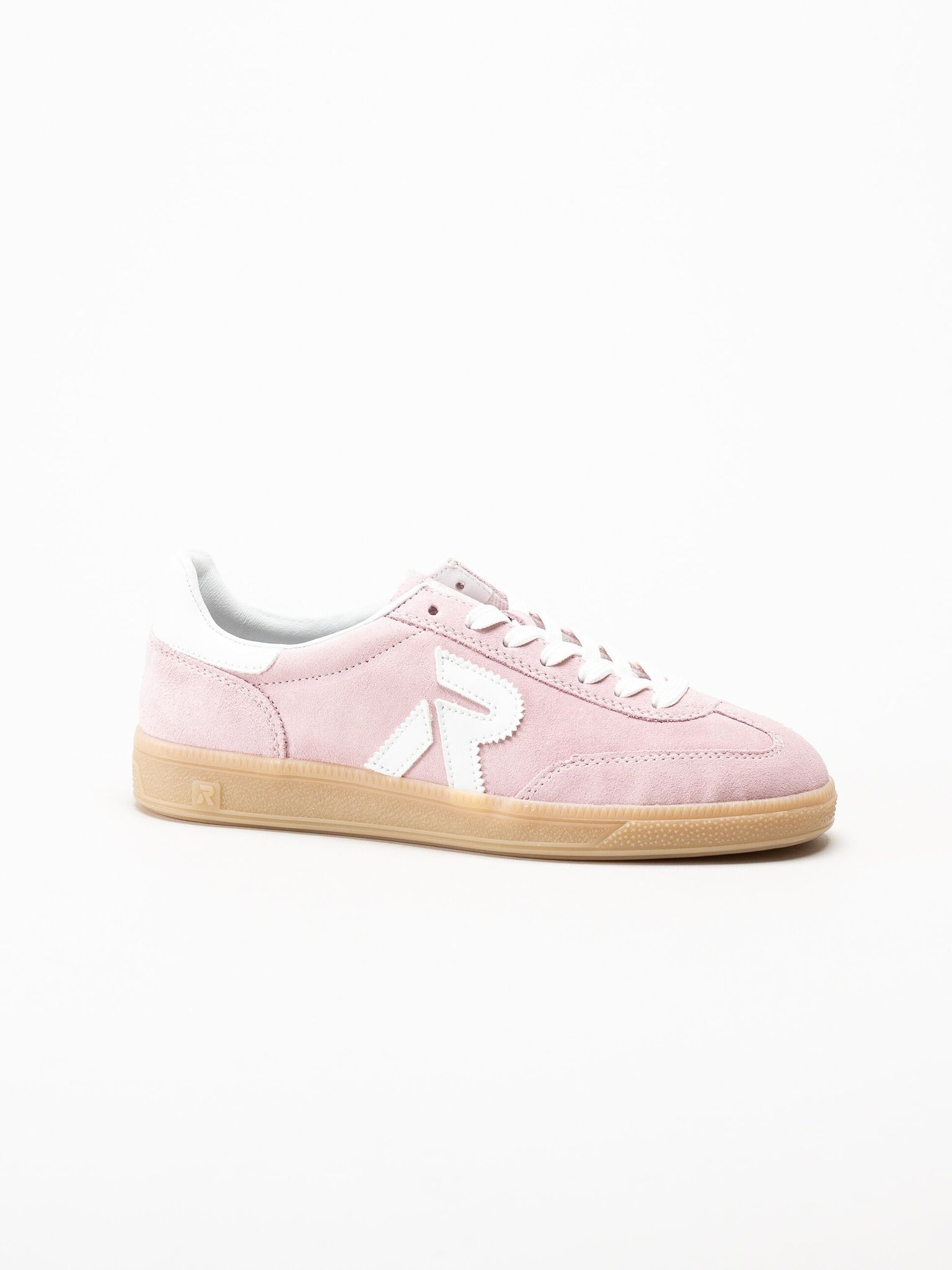 Rieker - Rosa sneakers i mocka