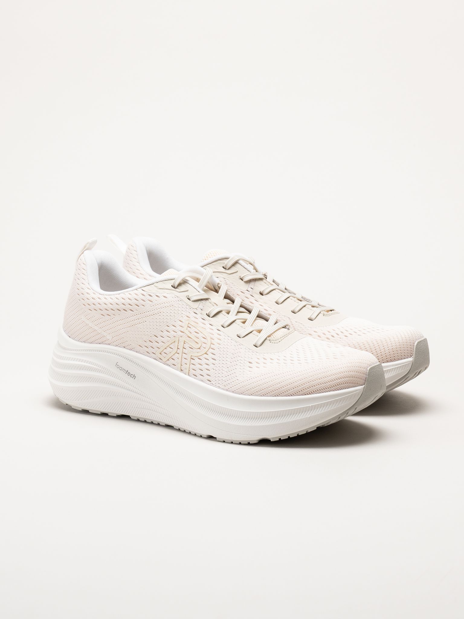 Rieker - Beige sportskor i mesh
