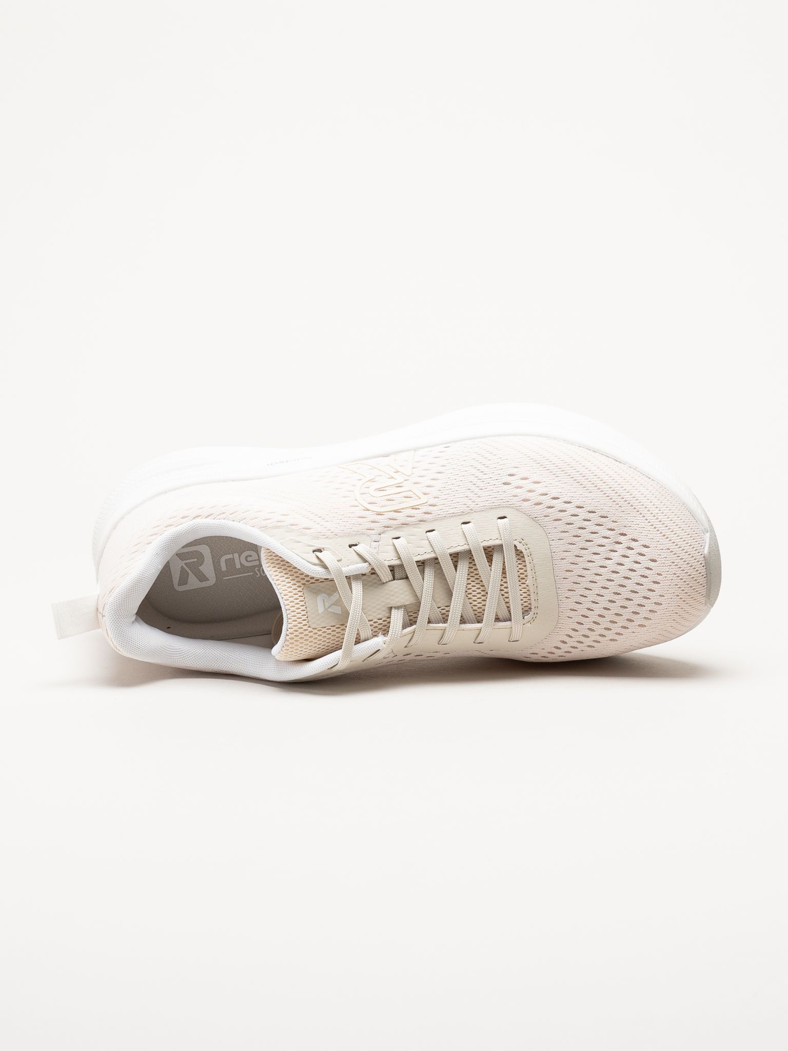 Rieker - Beige sportskor i mesh