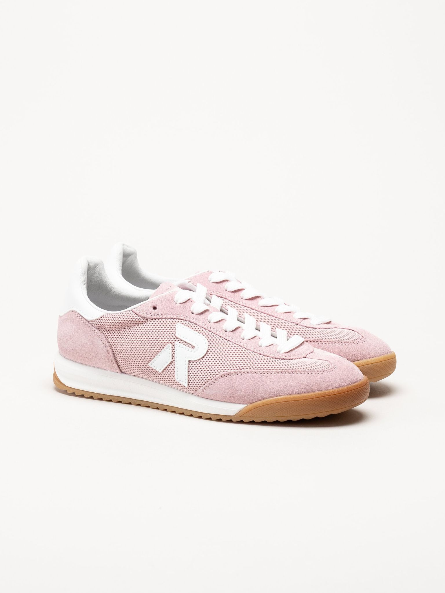 Rieker - Rosa sneakers i mocka