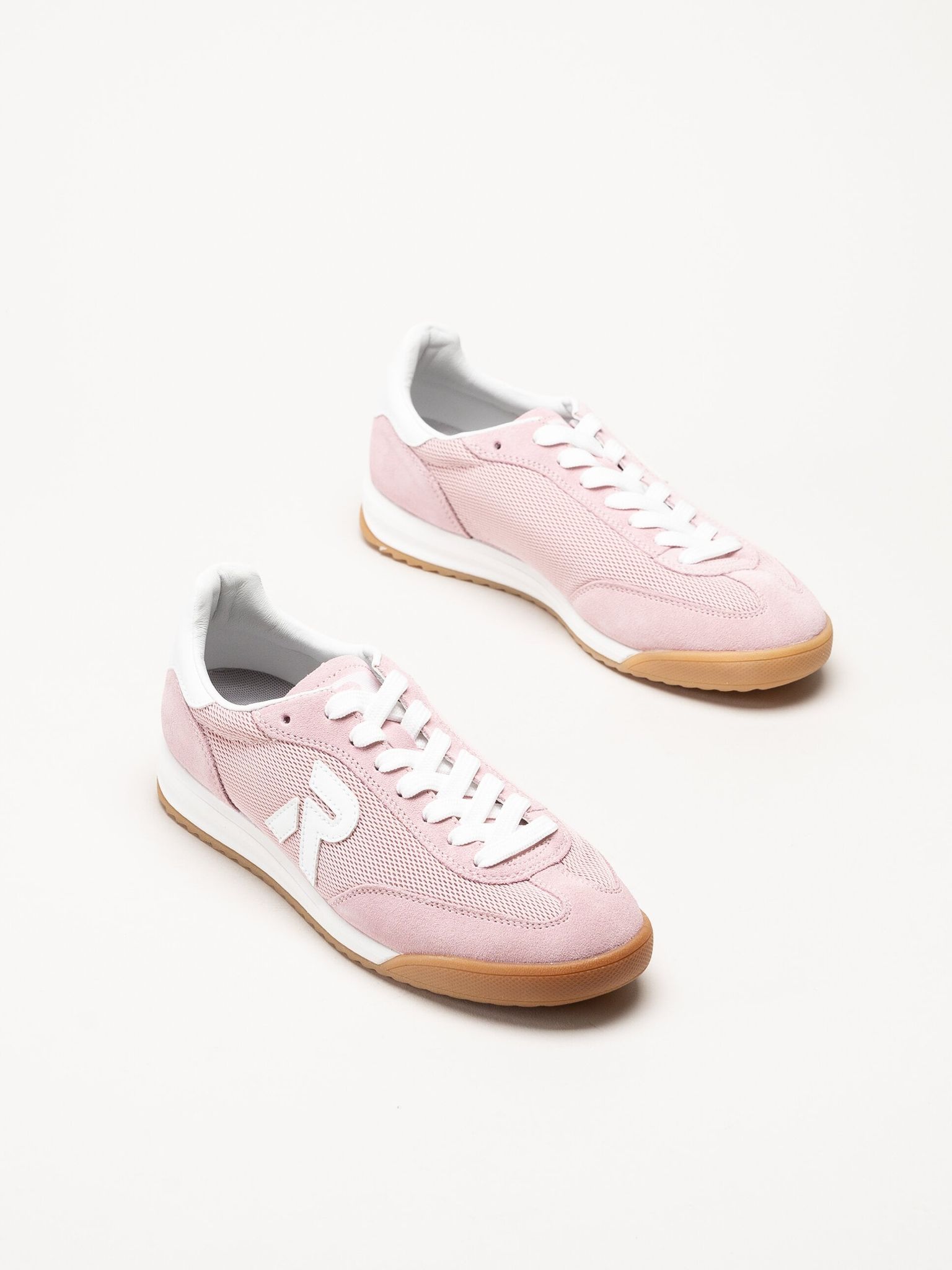 Rieker - Rosa sneakers i mocka