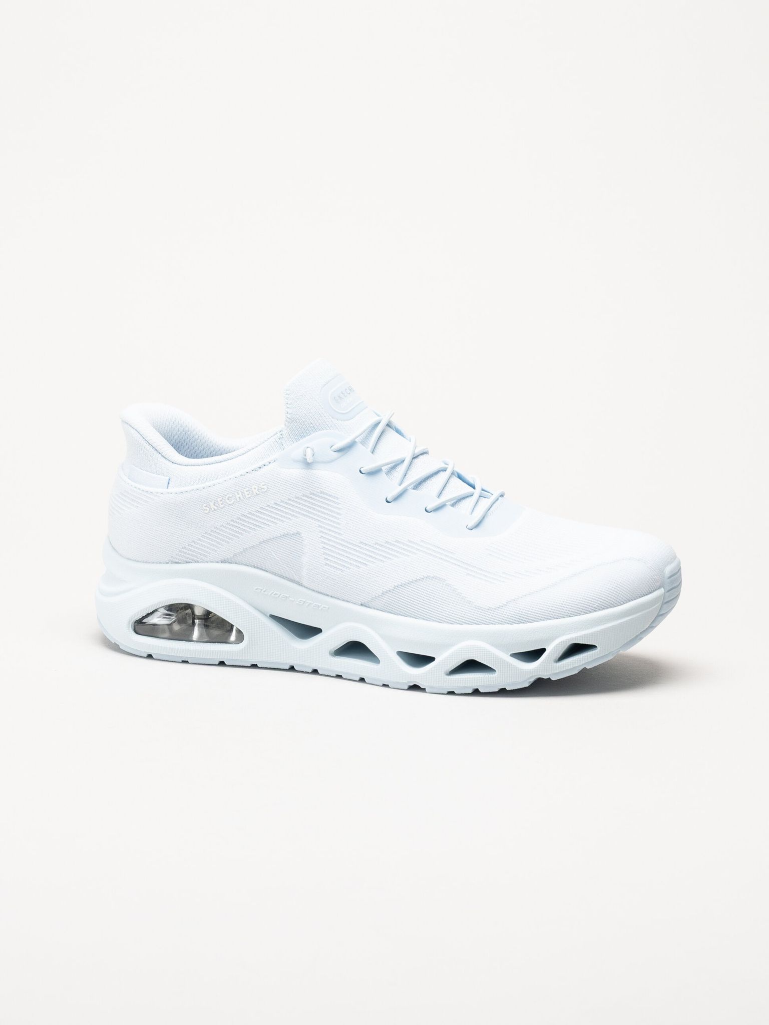 Skechers - Uno Glide Step - Ljusblå slip-ins sneakers i mesh