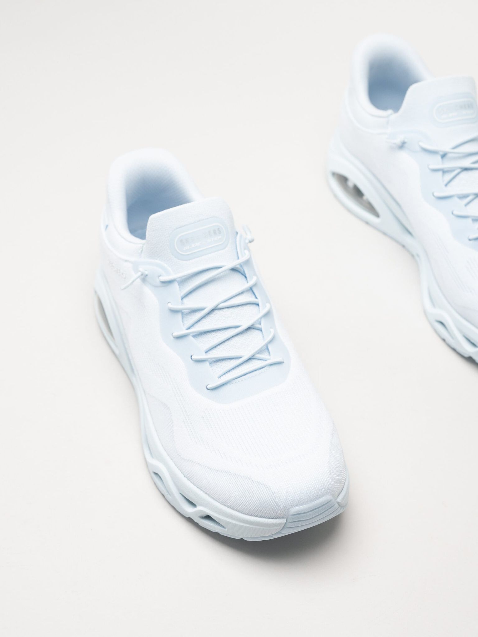 Skechers - Uno Glide Step - Ljusblå slip-ins sneakers i mesh