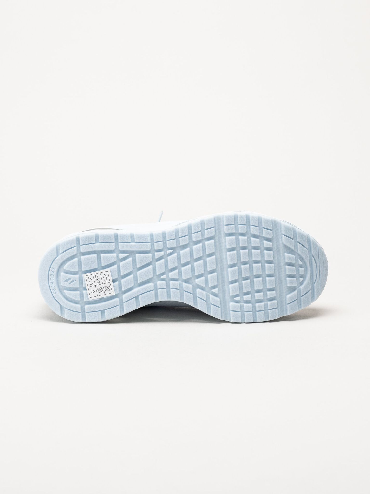 Skechers - Uno Glide Step - Ljusblå slip-ins sneakers i mesh