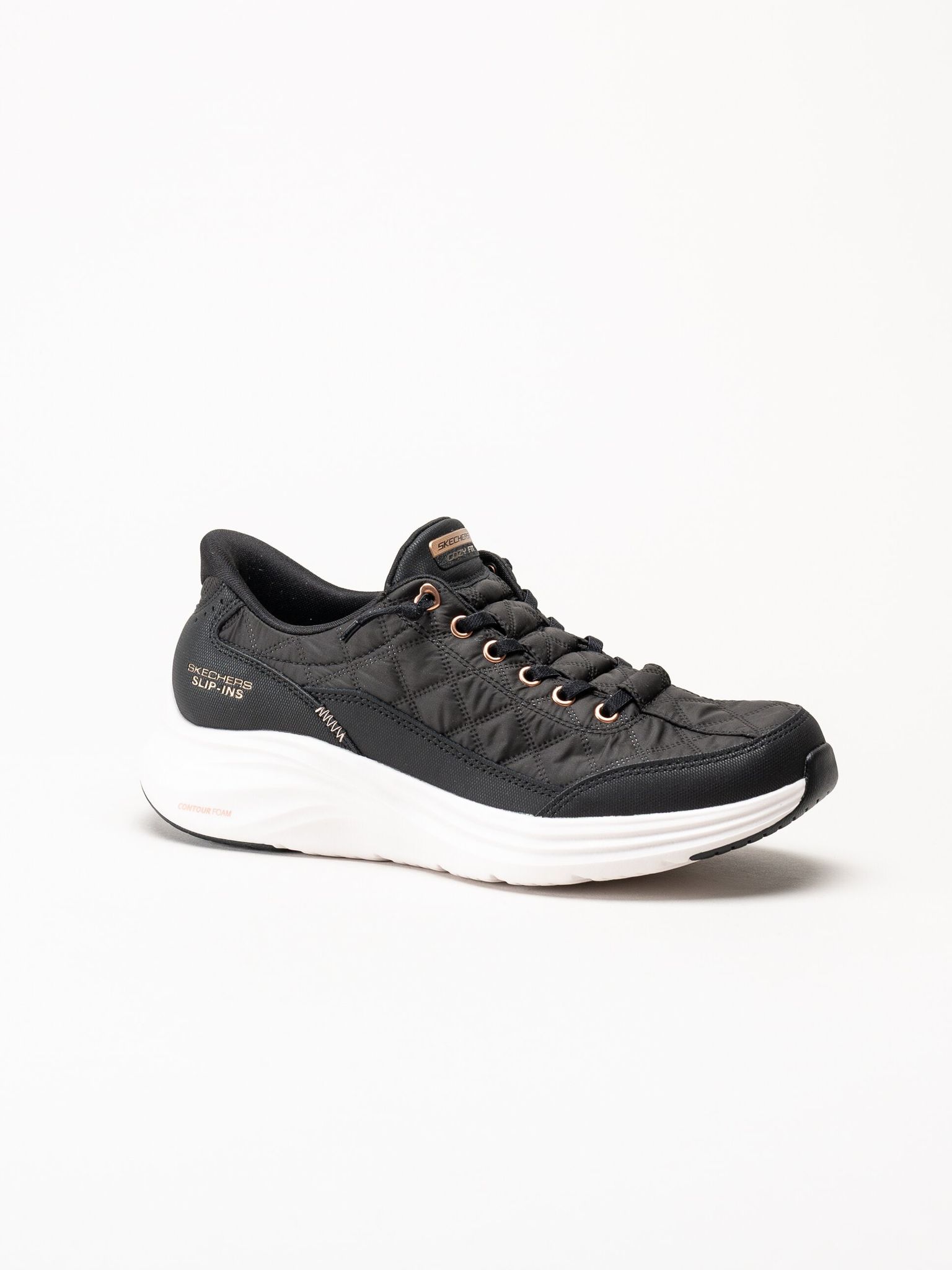 Skechers - Contour Foam Golden Hour - Svarta slip-ins sneakers