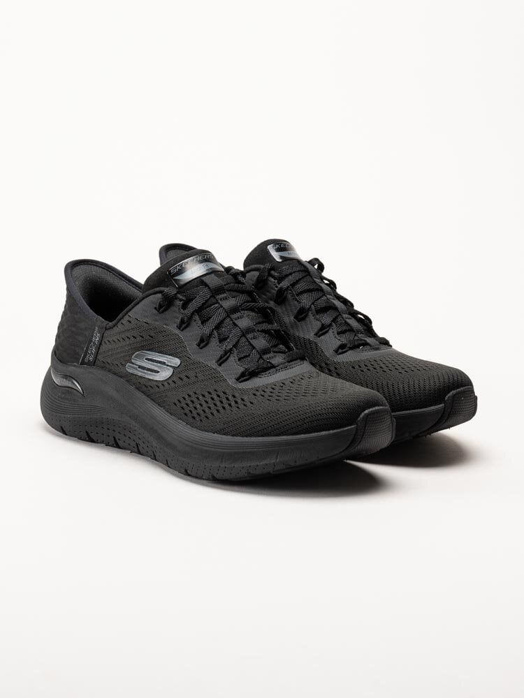 Skechers - Arch Fit 2.0 - Svarta slip-ins sneakers i mesh