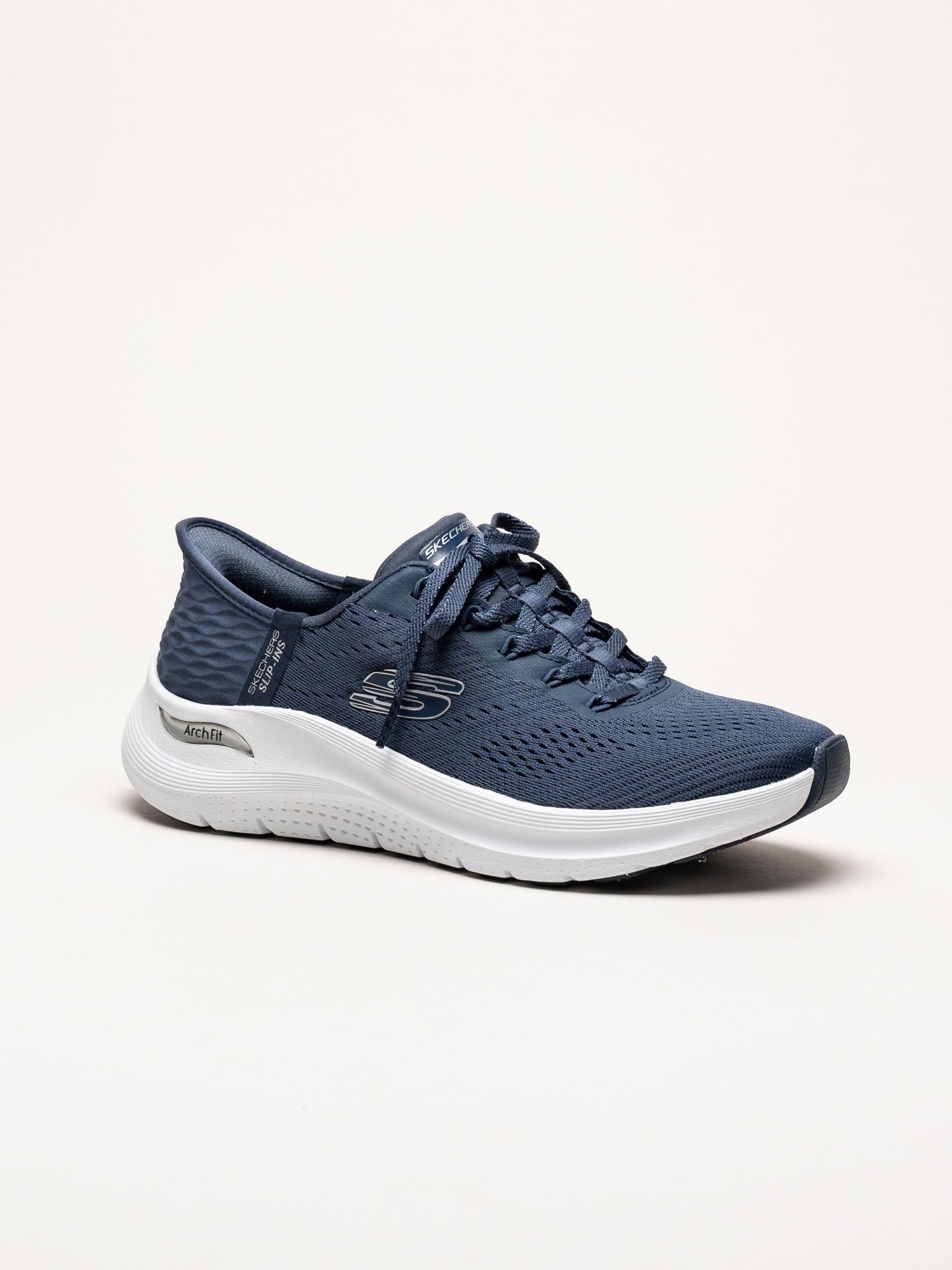 Skechers - Arch Fit 2.0 - Marinblå slip-ins sneakers i mesh