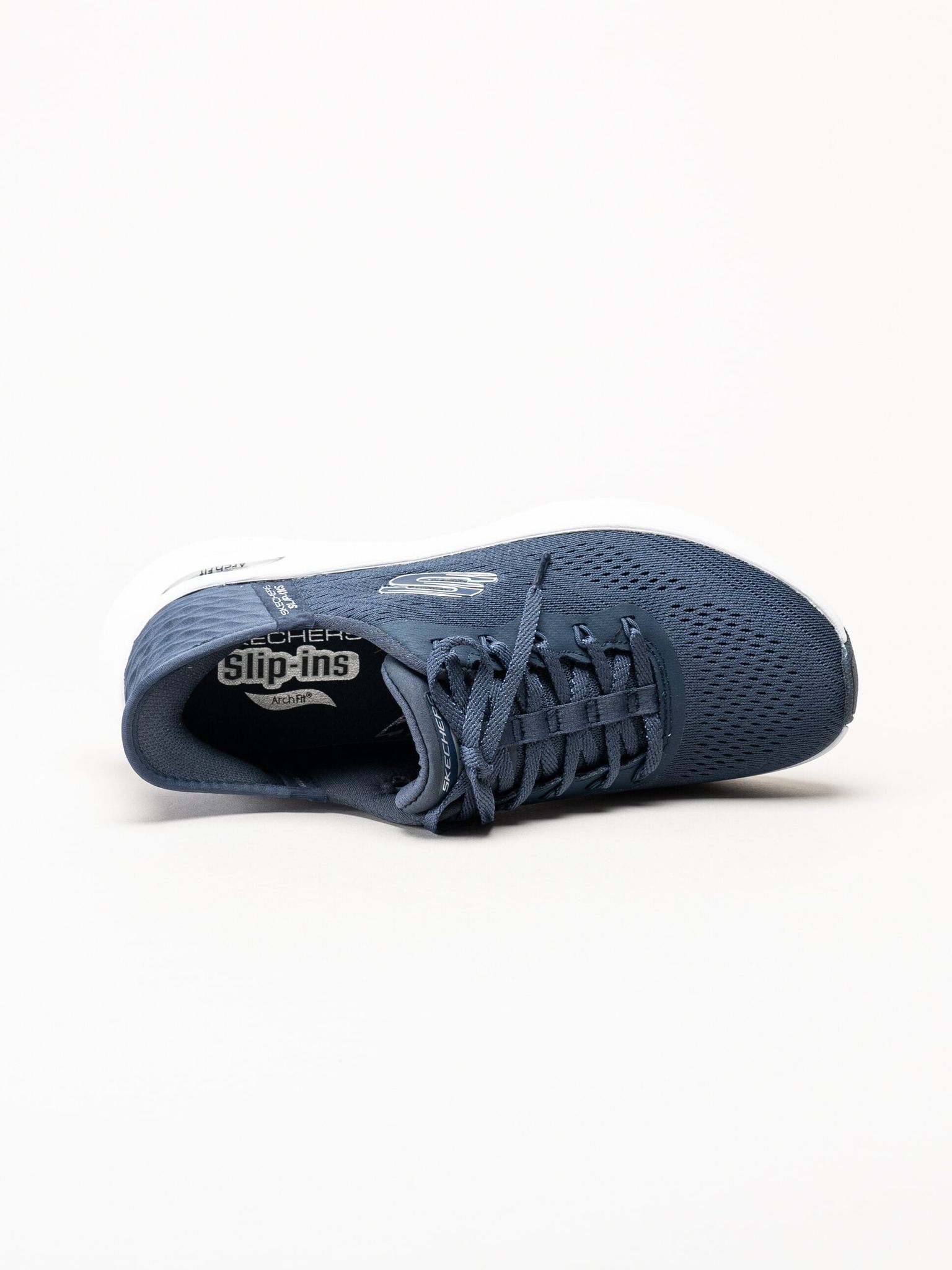 Skechers - Arch Fit 2.0 - Marinblå slip-ins sneakers i mesh