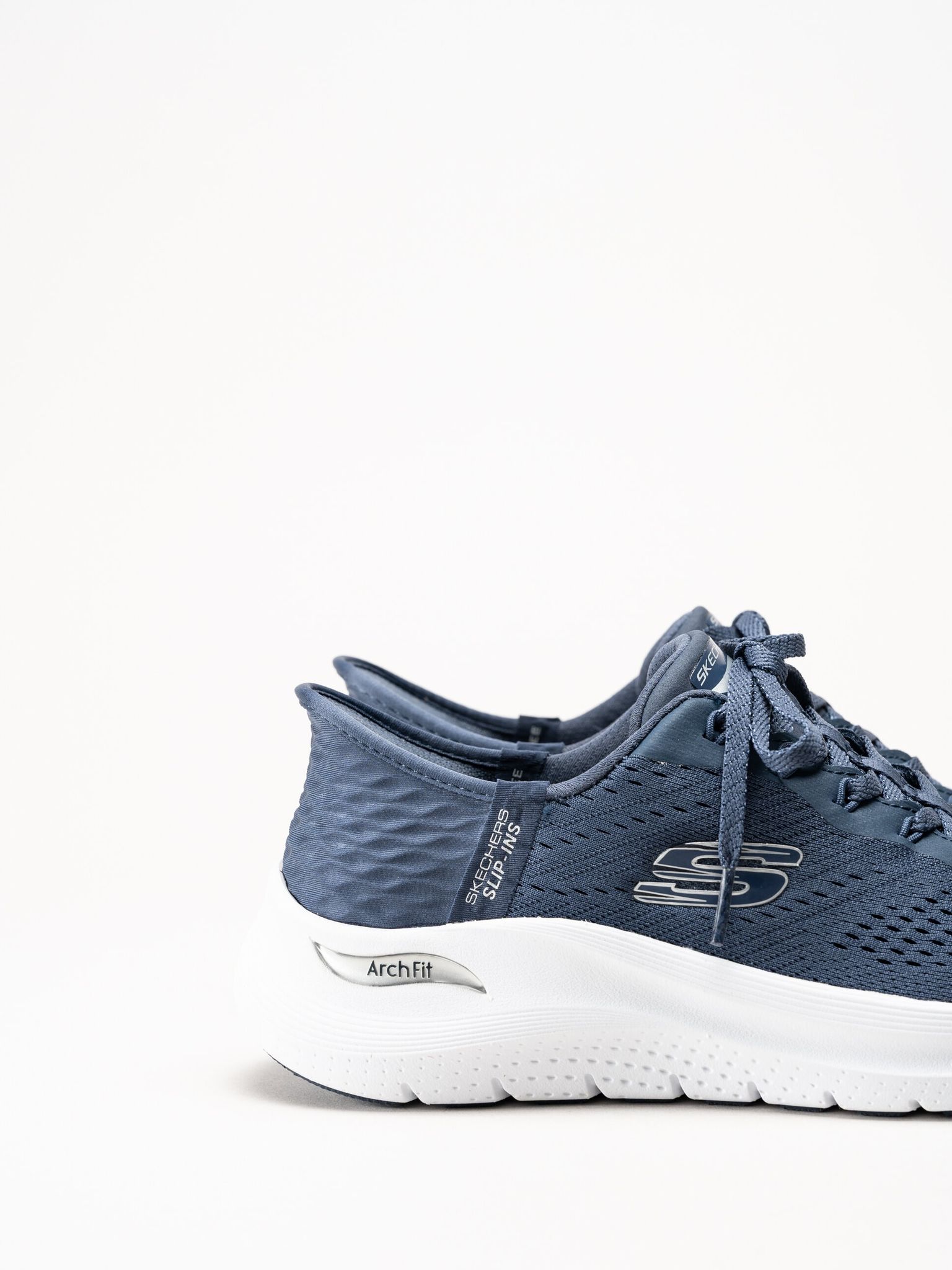 Skechers - Arch Fit 2.0 - Marinblå slip-ins sneakers i mesh