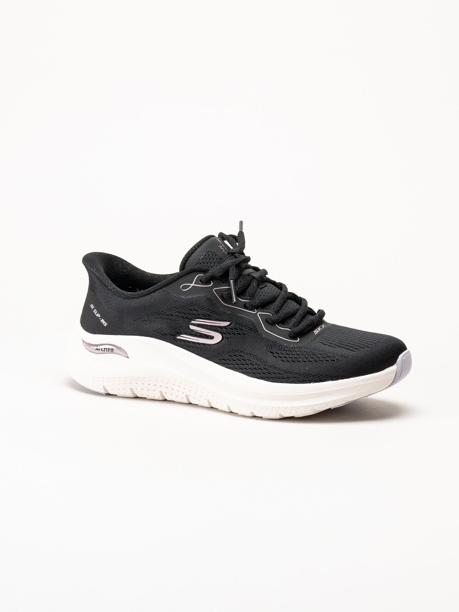 Skechers - Arch Fit 2.0 - Svarta slip-ins sneakers i mesh