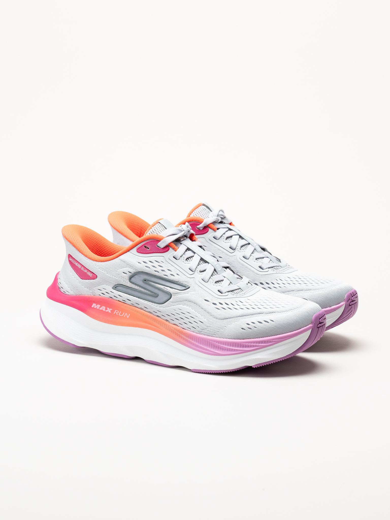 Skechers - Max Cushioning - Gråa slip ins sneakers