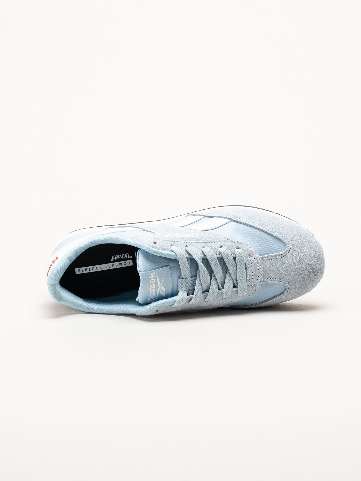 Reebok - World 70 - Ljusblå sneakers i nylon och mocka