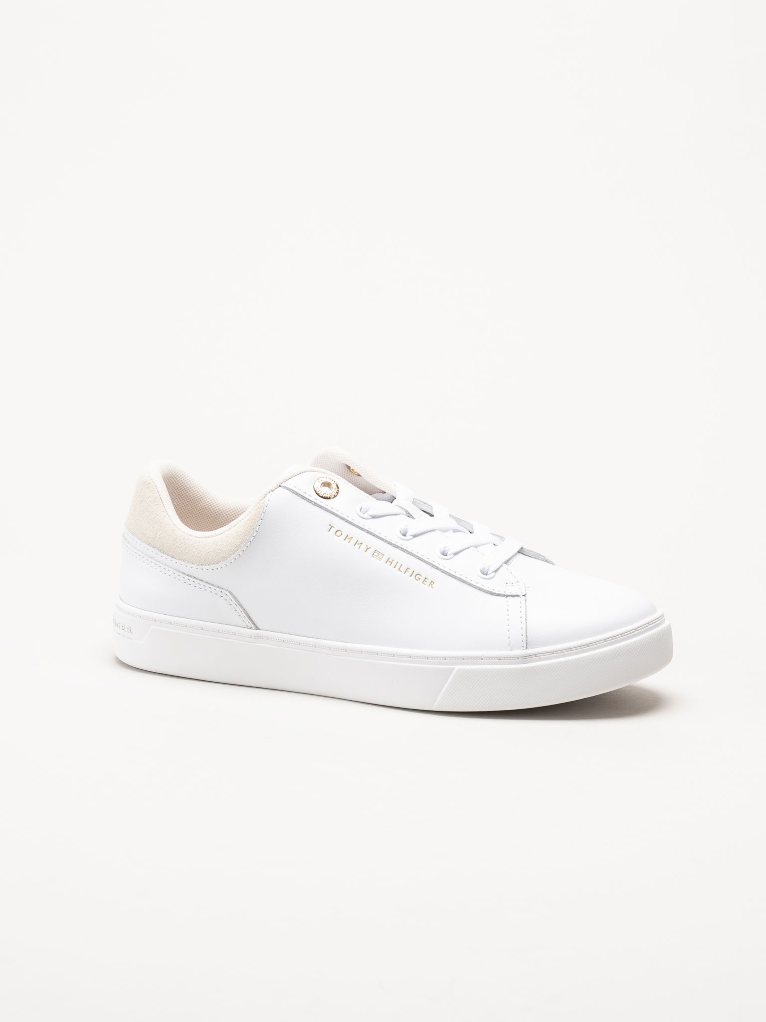 Tommy Hilfiger - Casual Cupsole Sneaker - Vita sneakers i skinn