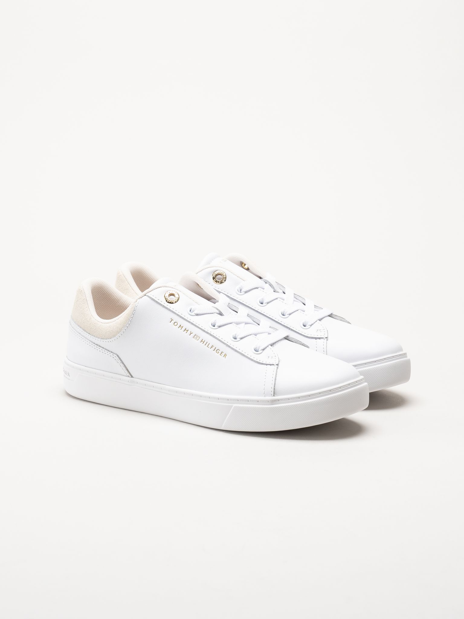 Tommy Hilfiger - Casual Cupsole Sneaker - Vita sneakers i skinn