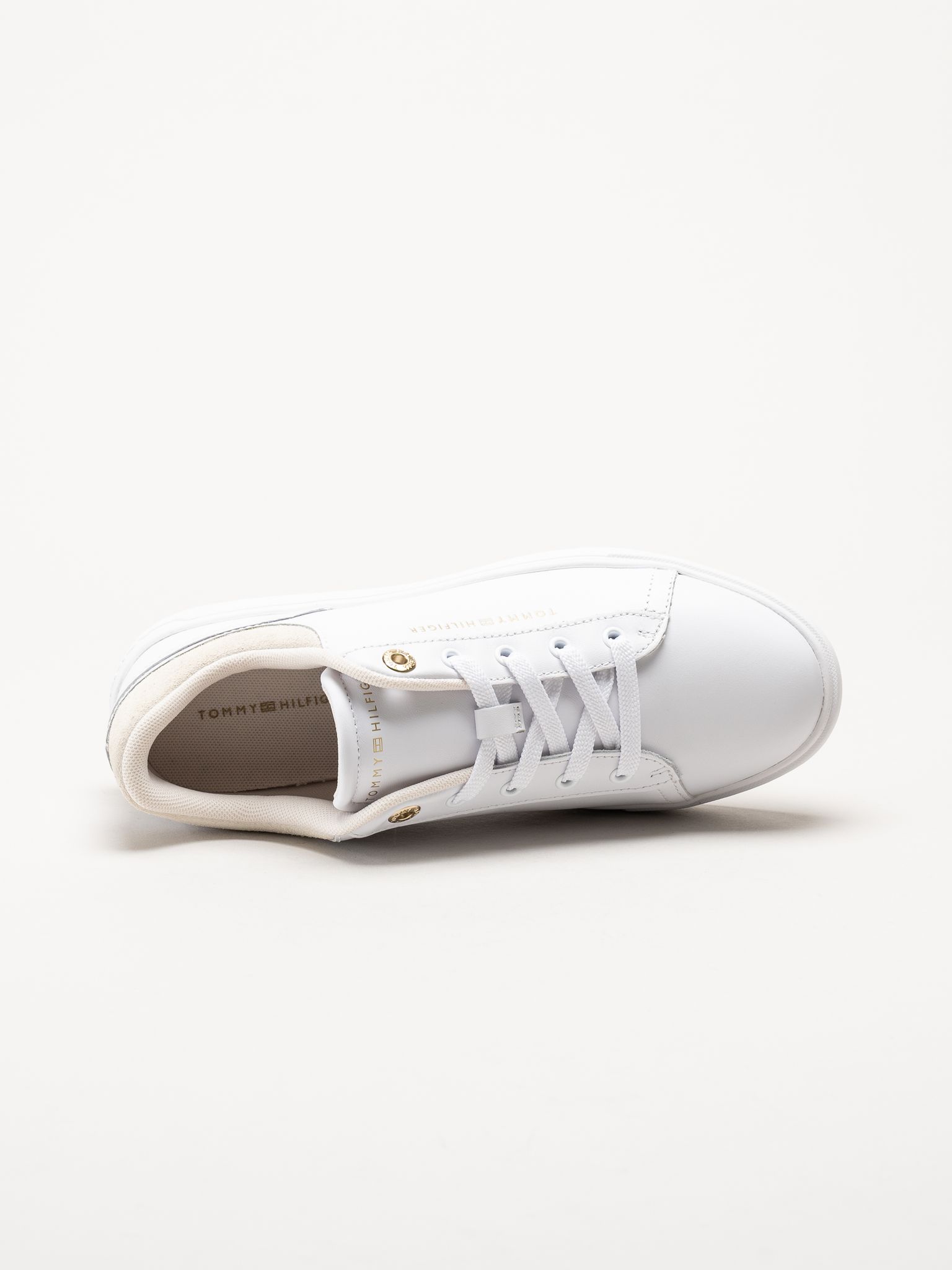 Tommy Hilfiger - Casual Cupsole Sneaker - Vita sneakers i skinn