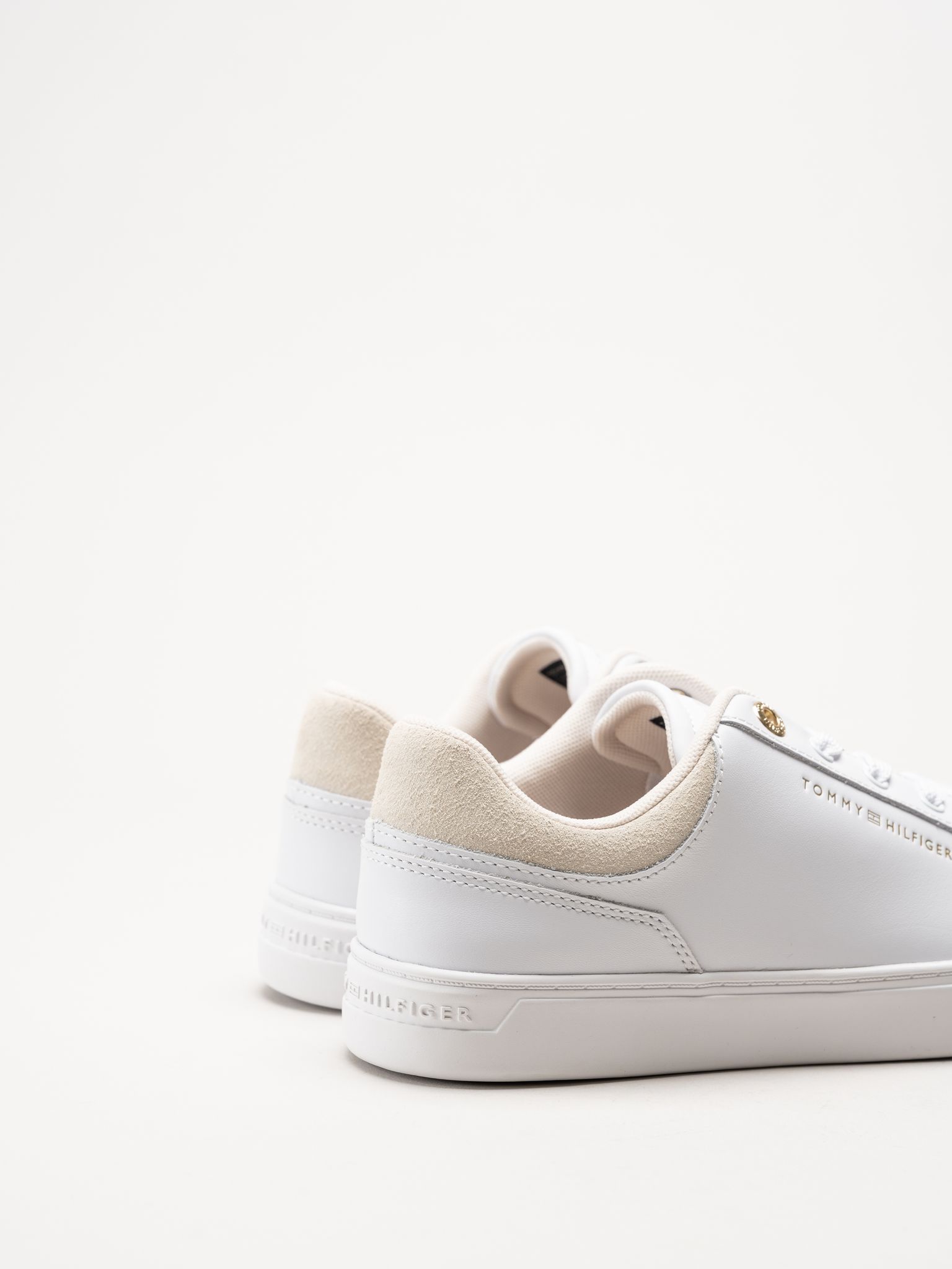 Tommy Hilfiger - Casual Cupsole Sneaker - Vita sneakers i skinn