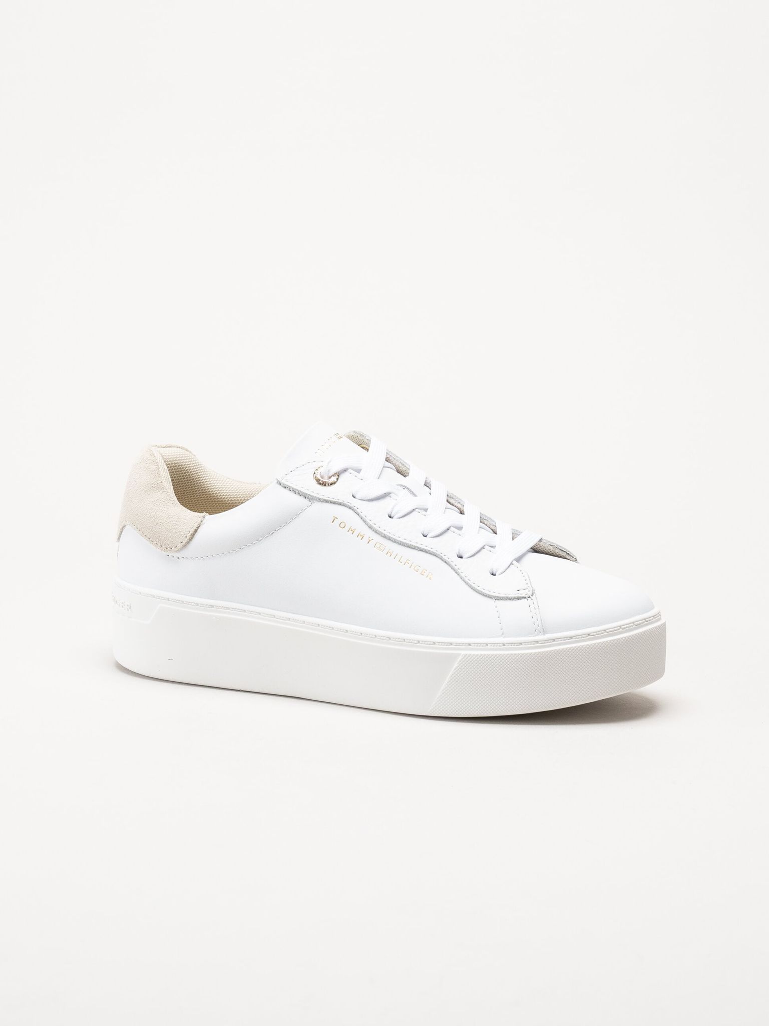 Tommy Hilfiger - Seren Platform 9C - Vita sneakers i skinn