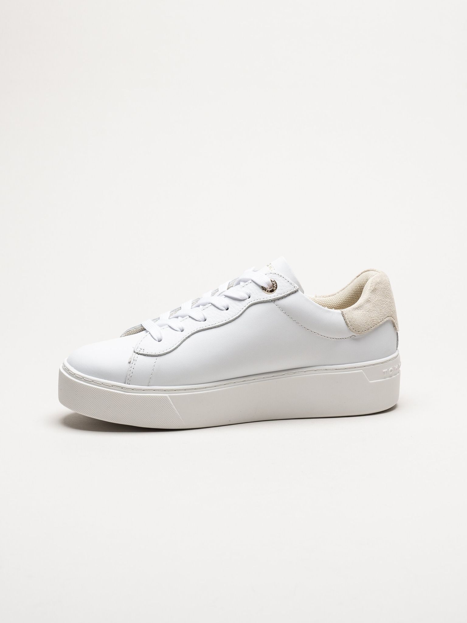 Tommy Hilfiger - Seren Platform 9C - Vita sneakers i skinn