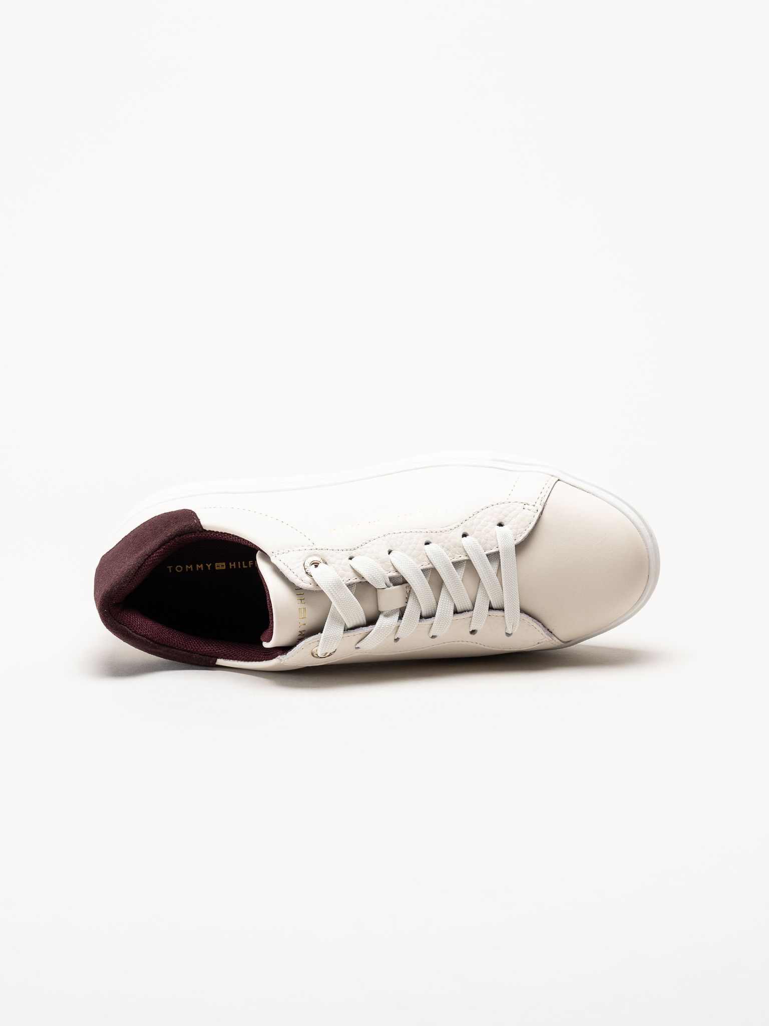 Tommy Hilfiger - Seren Platform 9C - Beige sneakers i skinn