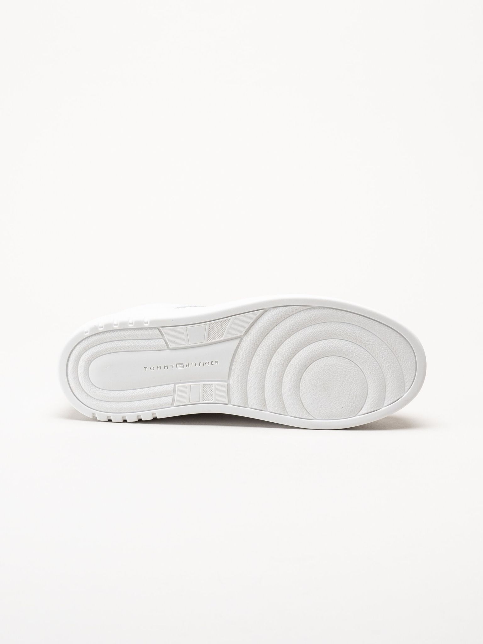 Tommy Hilfiger - TH Sporty Cupsole Corp - Vita sneakers i skinn