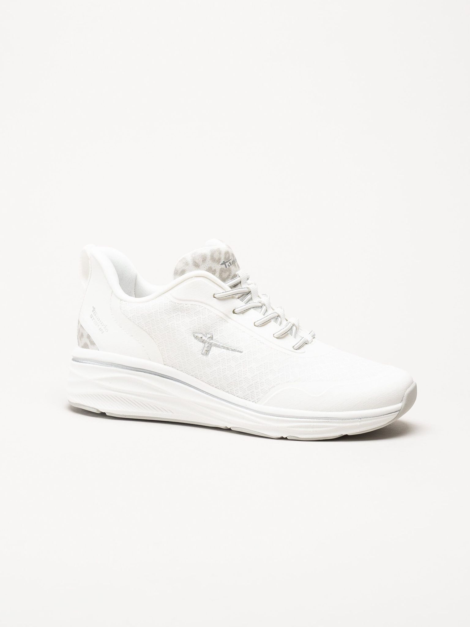Tamaris - Vita sneakers med kilklack