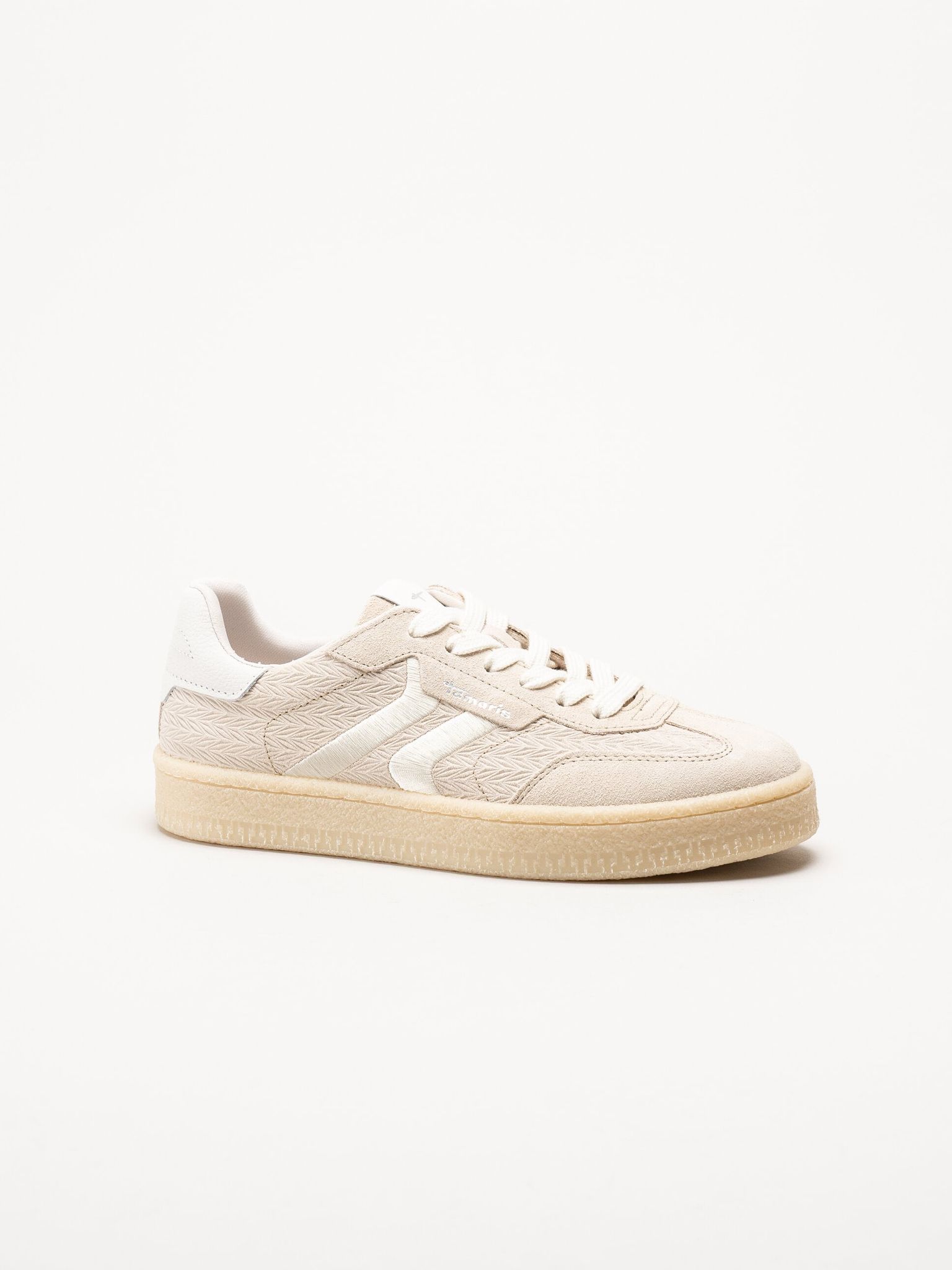 Tamaris - Beige sneakers i nubuck