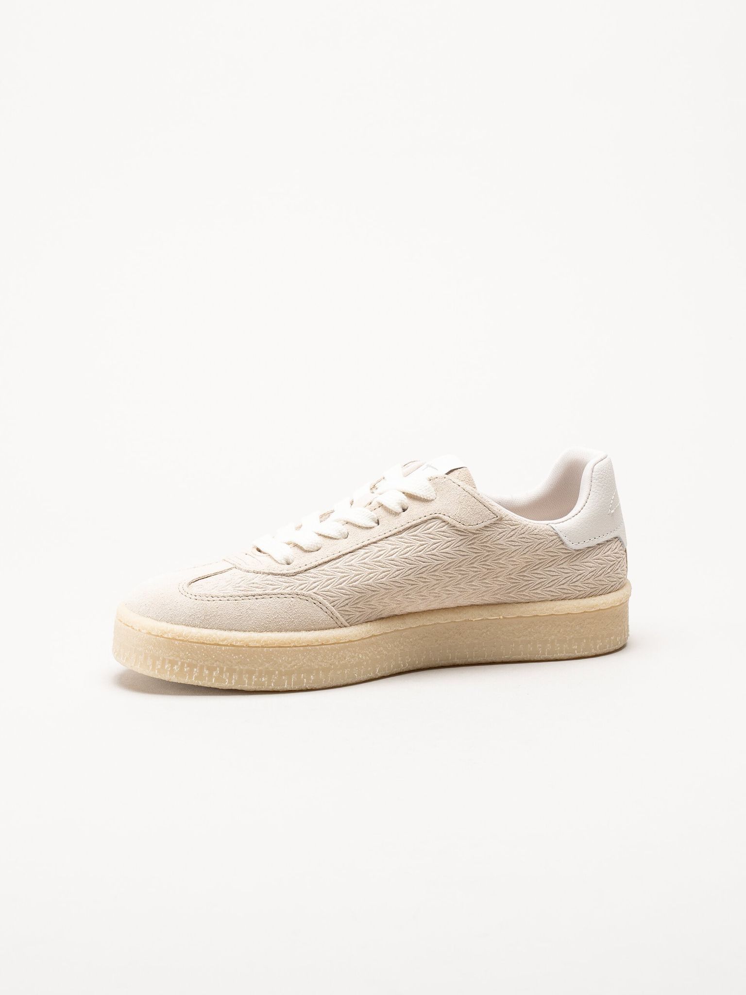 Tamaris - Beige sneakers i nubuck