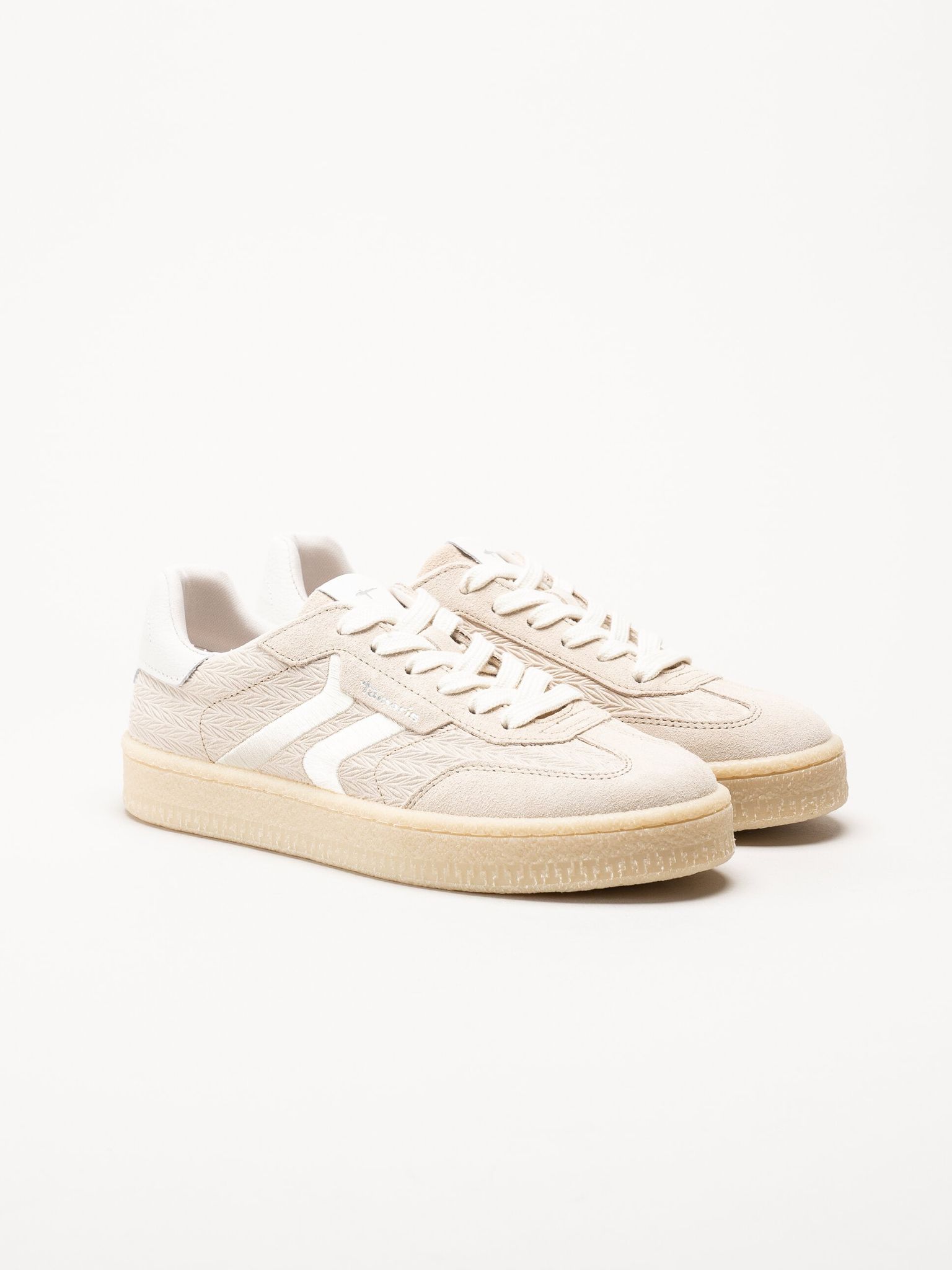 Tamaris - Beige sneakers i nubuck