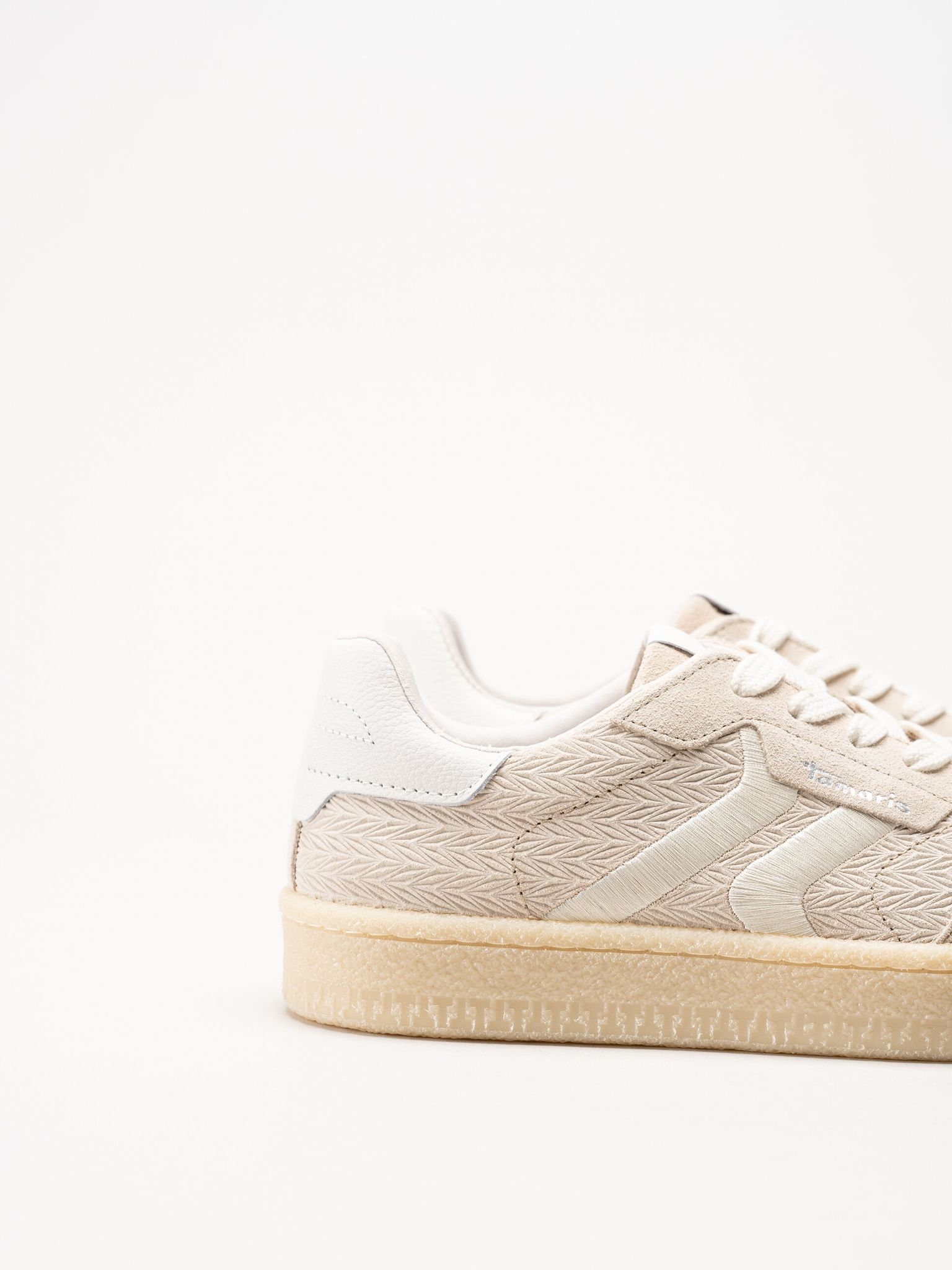 Tamaris - Beige sneakers i nubuck