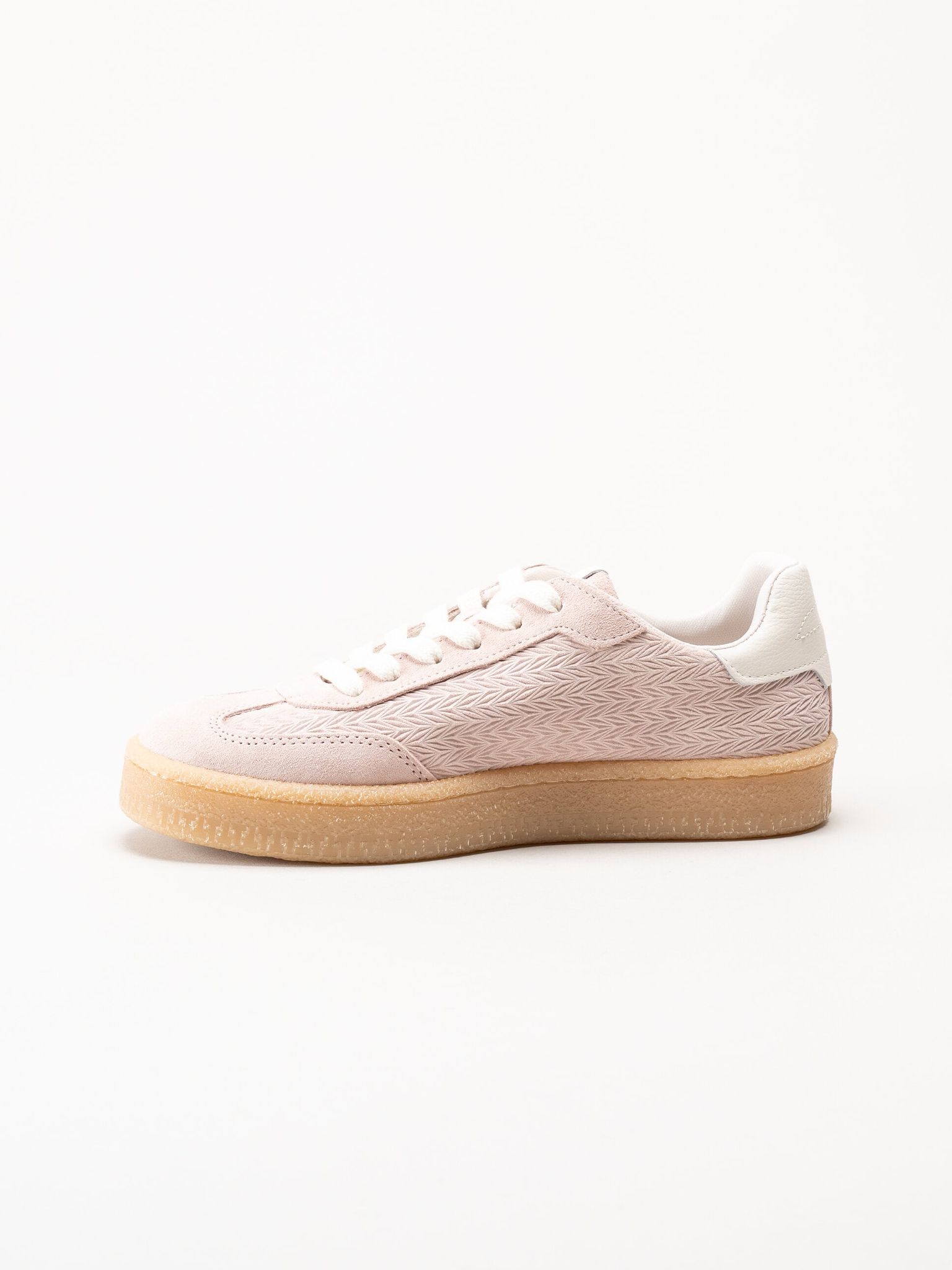 Tamaris - Ljusrosa sneakers i nubuck