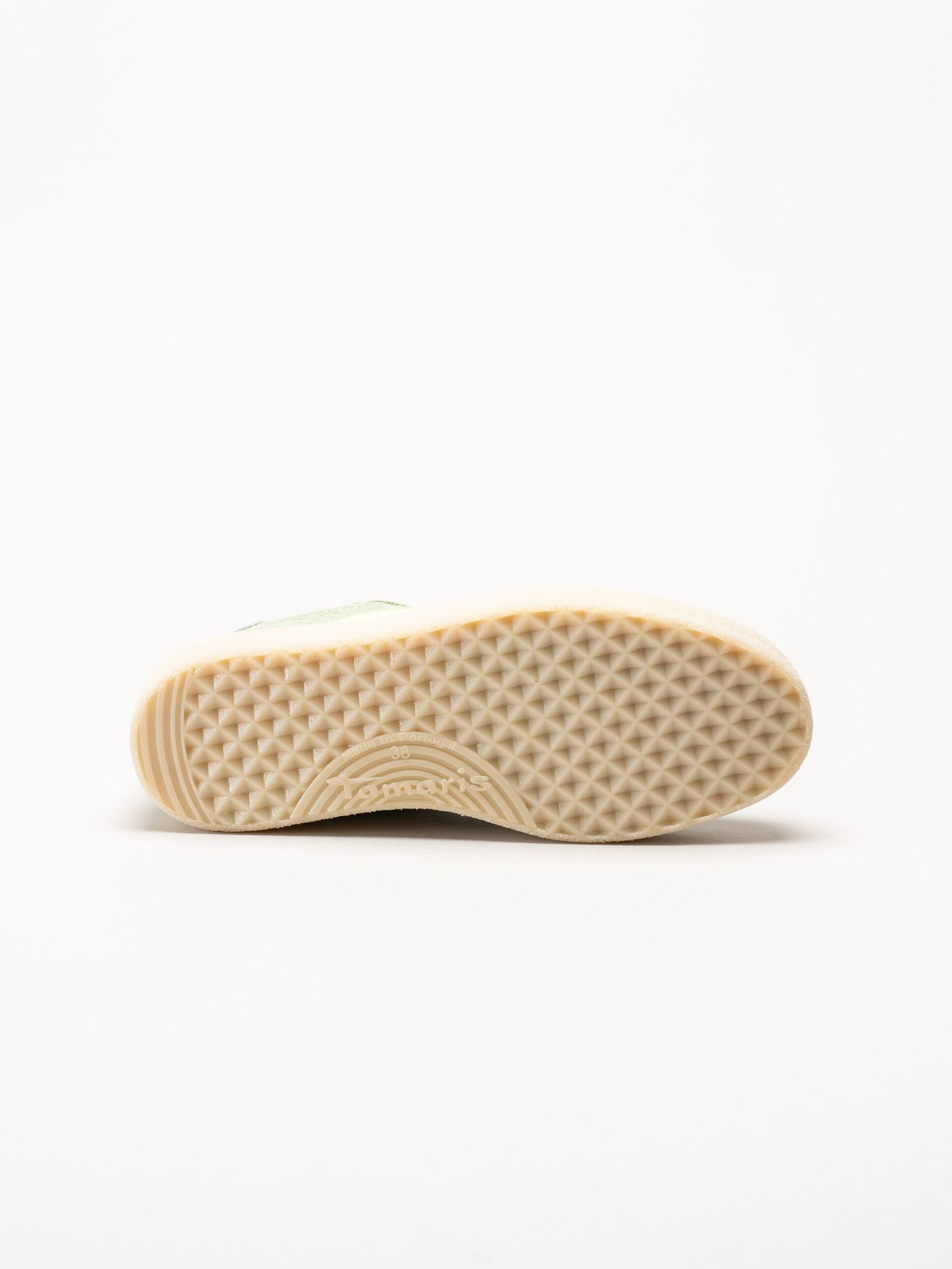 Tamaris - Gröna sneakers i nubuck