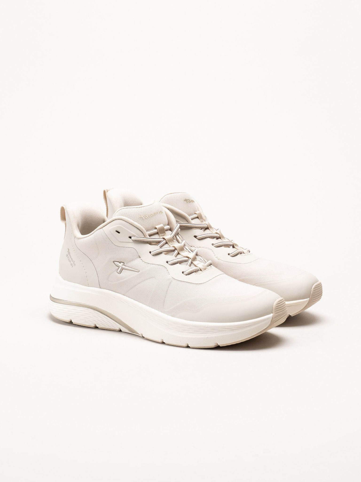 Tamaris - Beige sneakers i textil