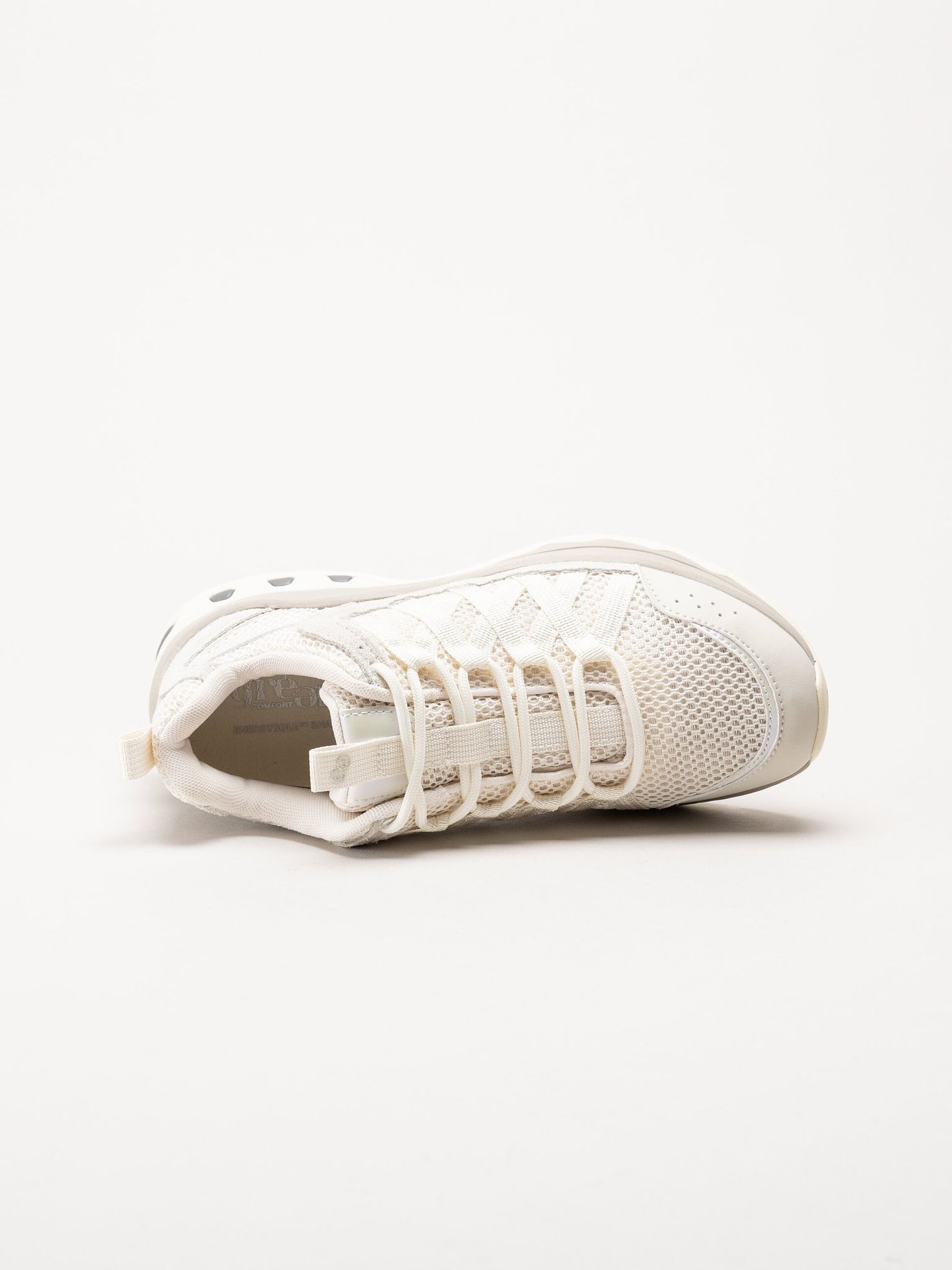 Green Comfort - London sneaker - Vita sneakers i mocka och mesh