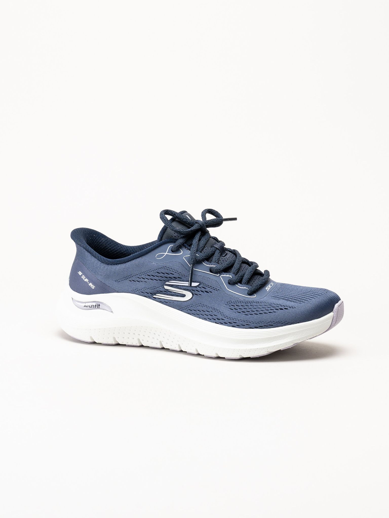 Skechers - Arch Fit 2.0 - Marinblå slip-ins sneakers i mesh