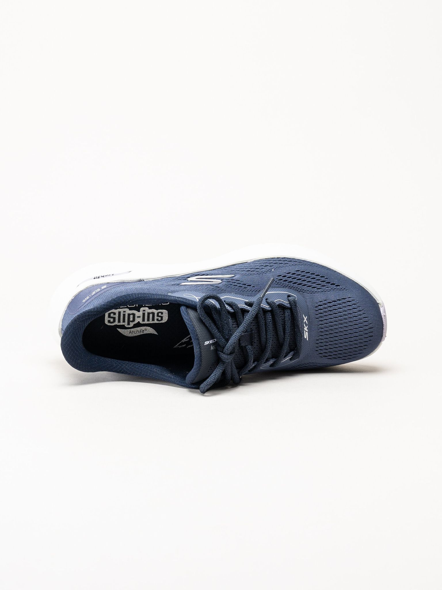 Skechers - Arch Fit 2.0 - Marinblå slip-ins sneakers i mesh