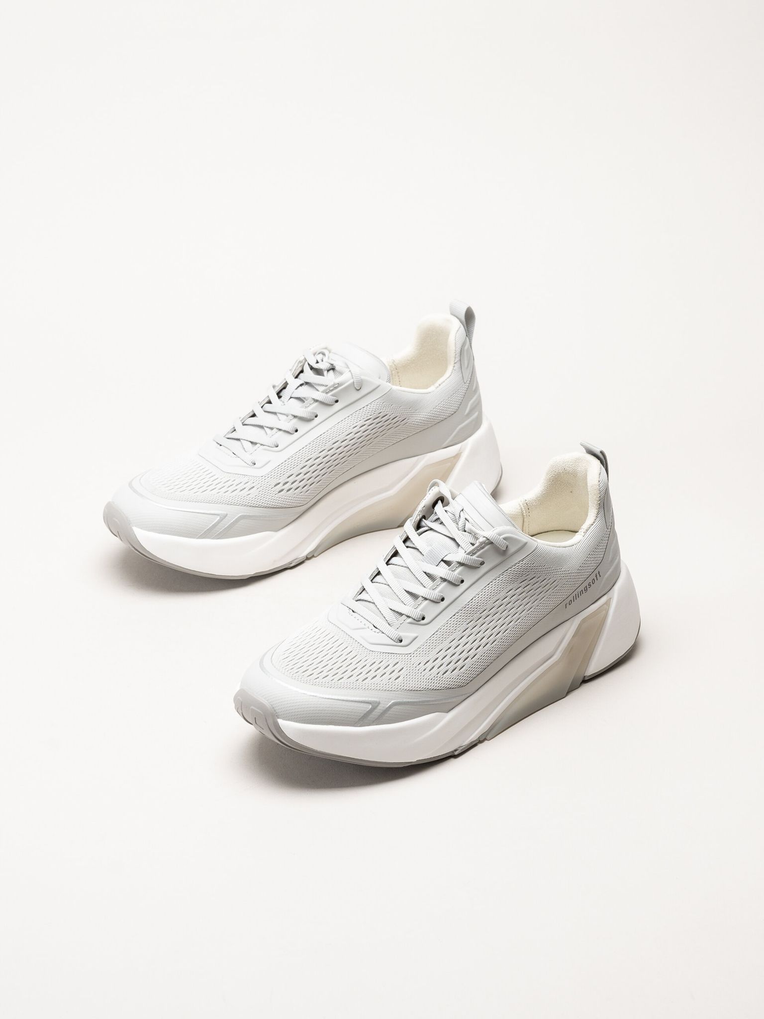 Gabor - Ljusgrå sneakers i mesh