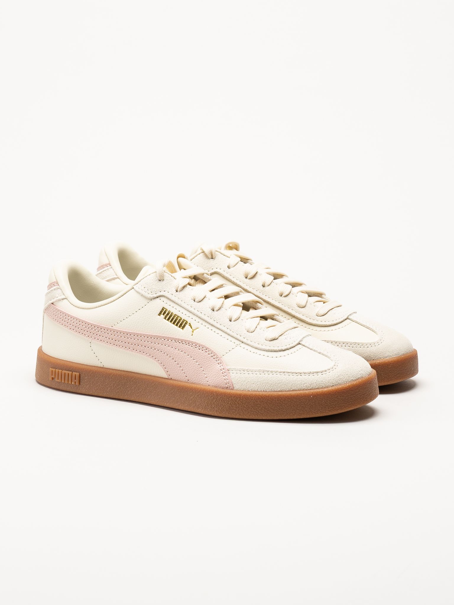 Puma - Club II Era - Beiga sneakers i skinn