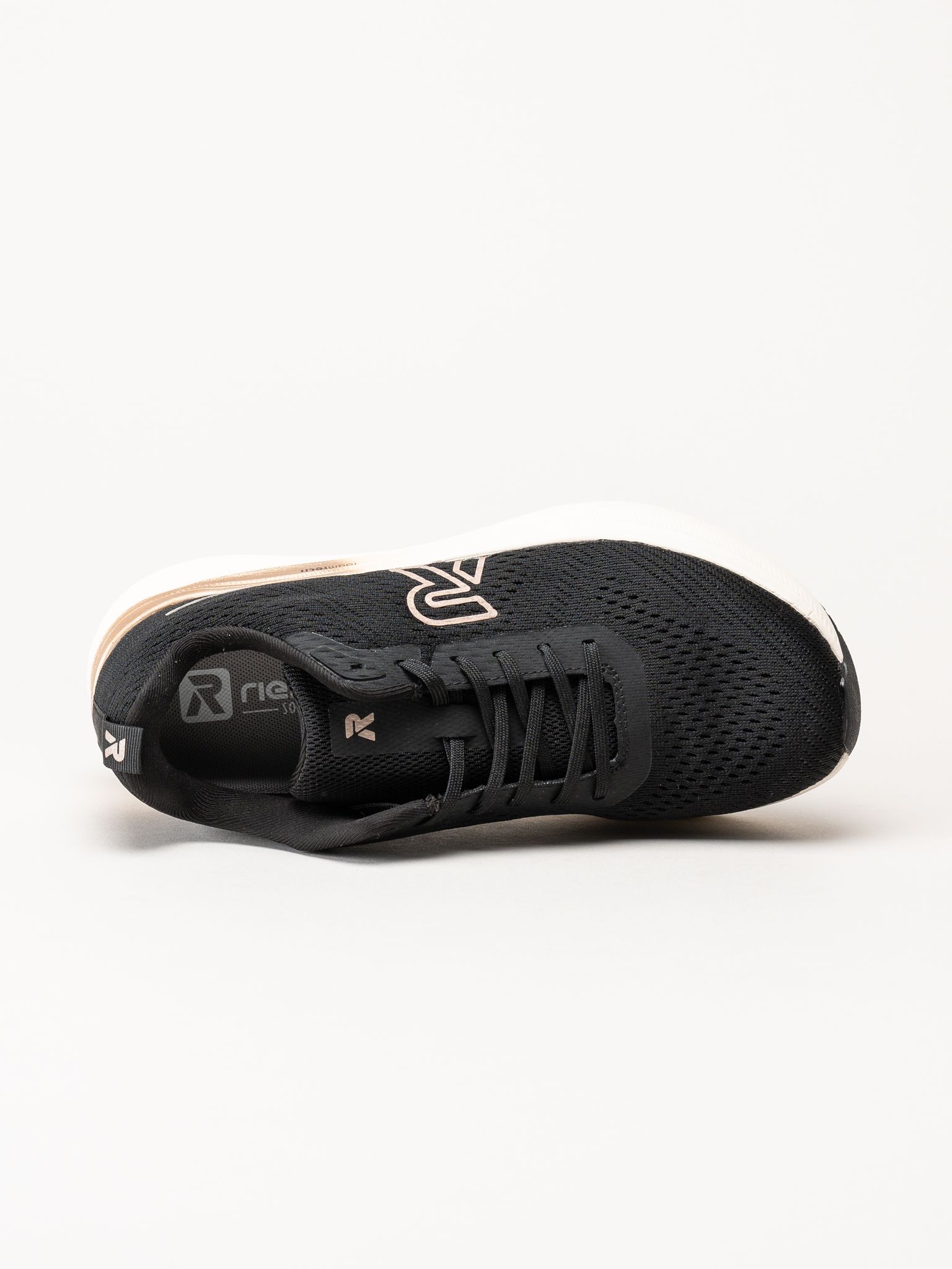 Rieker - Svarta sneakers i mesh