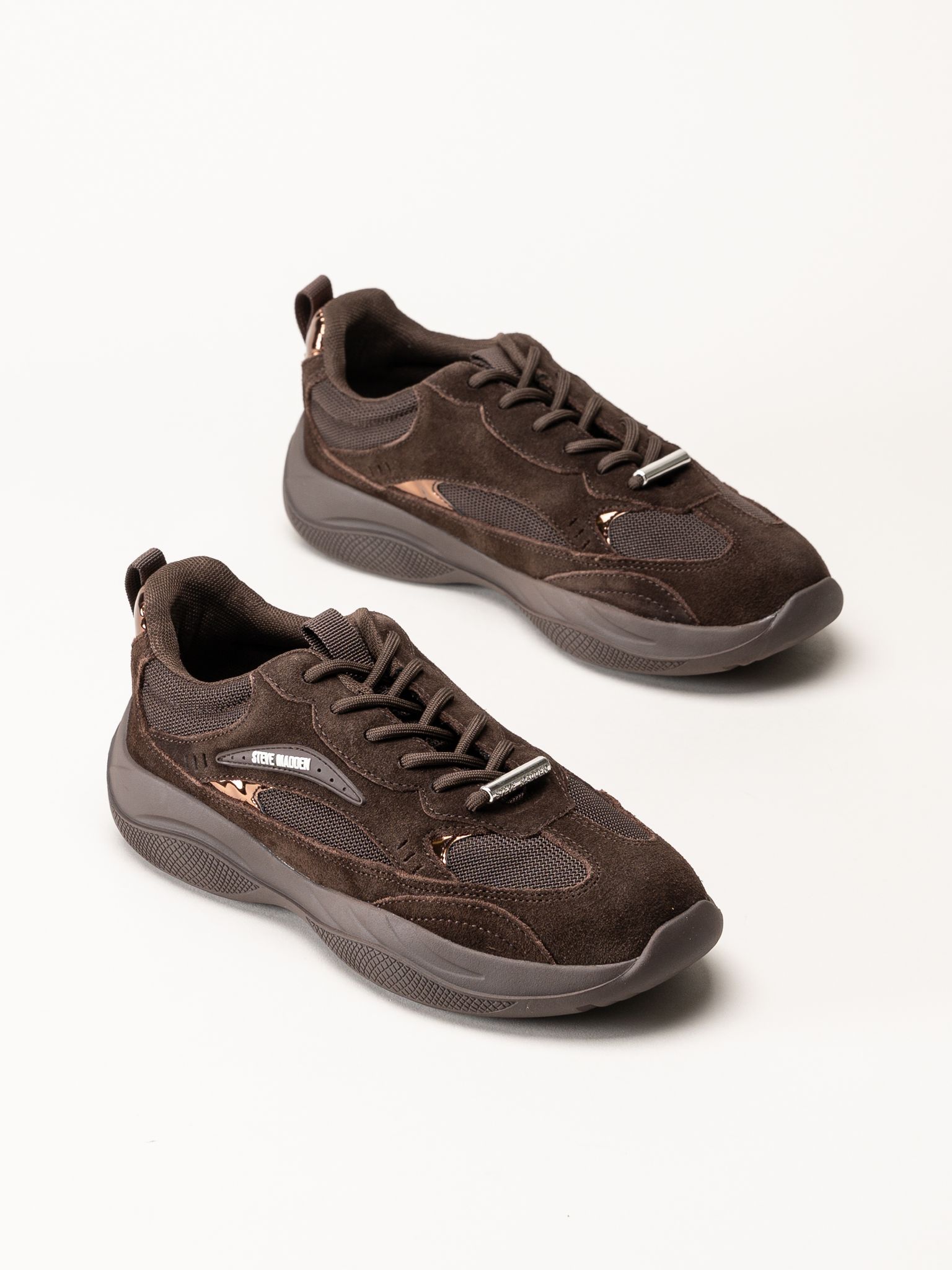 Steve Madden - Premio-E - Mörkbruna sneakers