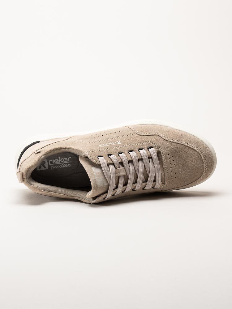Rieker Evolution - Beige sneakers i mocka