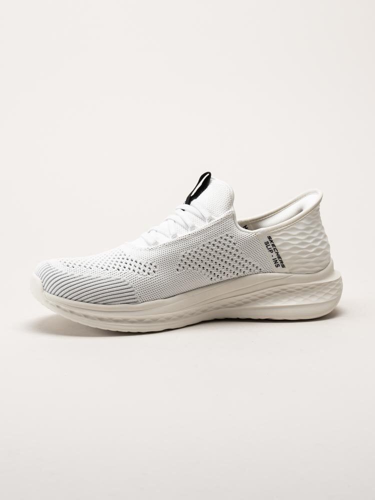 Skechers - Mens Slade Slip Ins - Vita slip-ins sneakers i textil