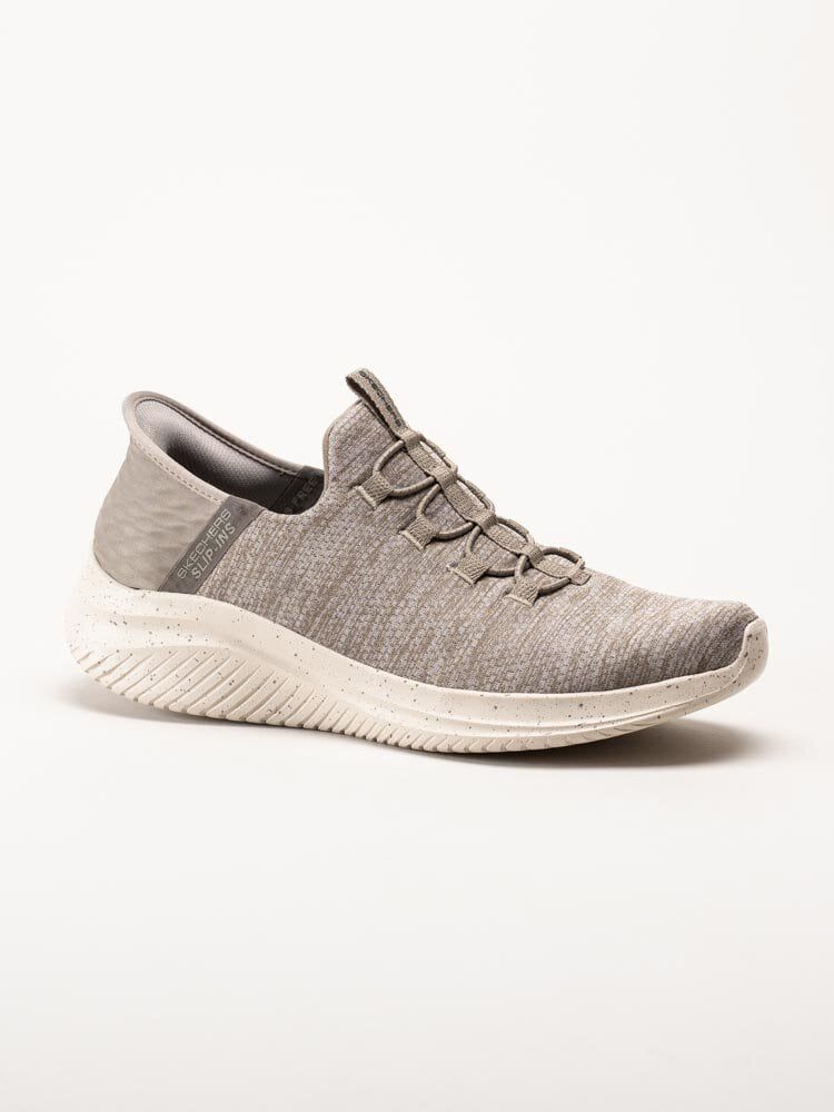 Skechers - Mens D´Lux Walker 2.0 - Beige slip-ins sneakers i textil