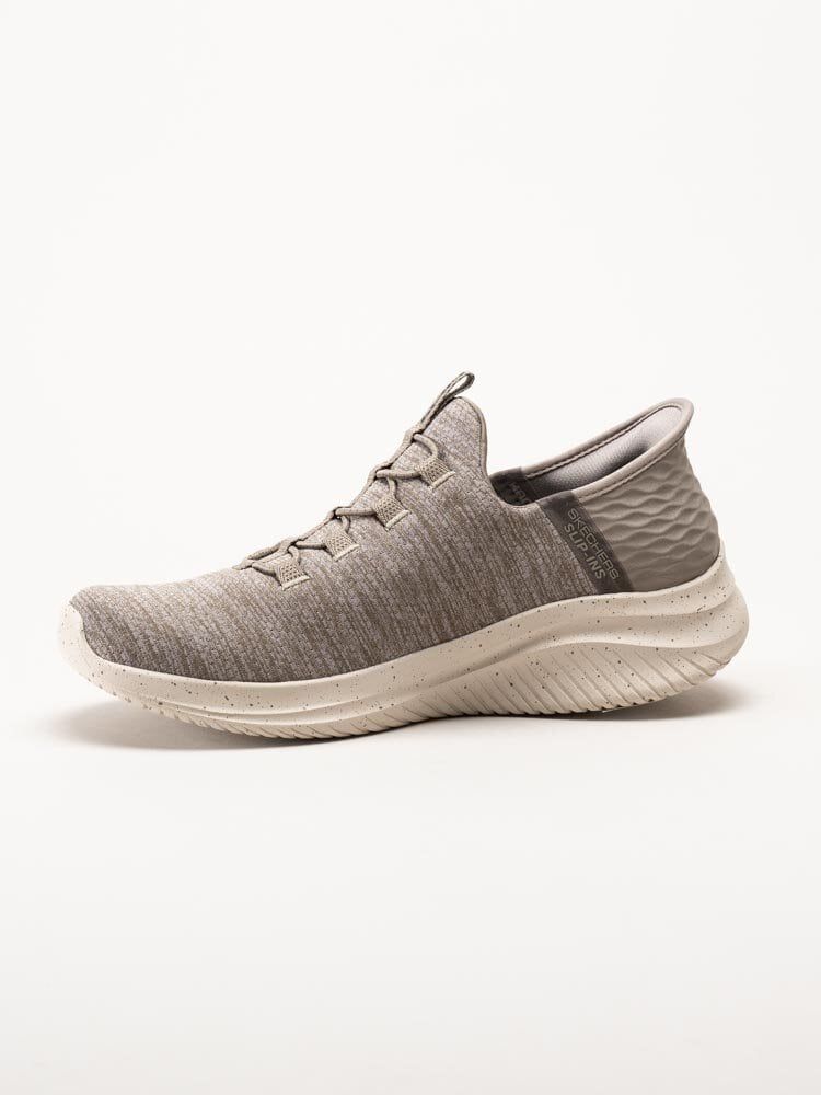 Skechers - Mens D´Lux Walker 2.0 - Beige slip-ins sneakers i textil