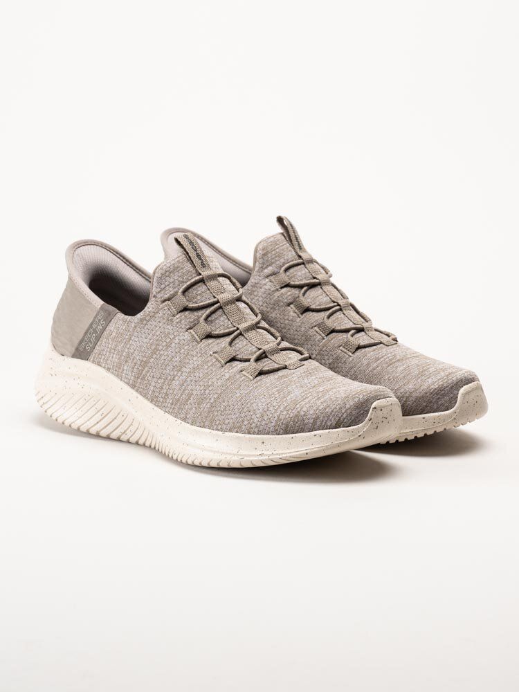 Skechers - Mens D´Lux Walker 2.0 - Beige slip-ins sneakers i textil