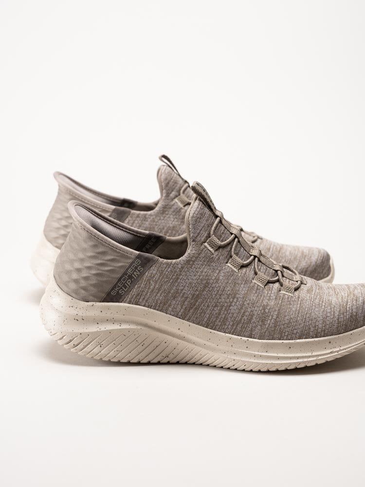 Skechers - Mens D´Lux Walker 2.0 - Beige slip-ins sneakers i textil