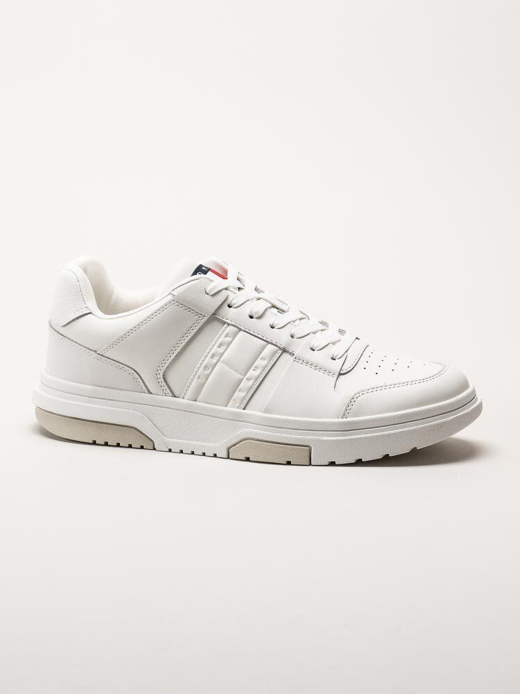 Tommy Hilfiger - The Brooklyn Leather - Vit beige sneakers i skinn
