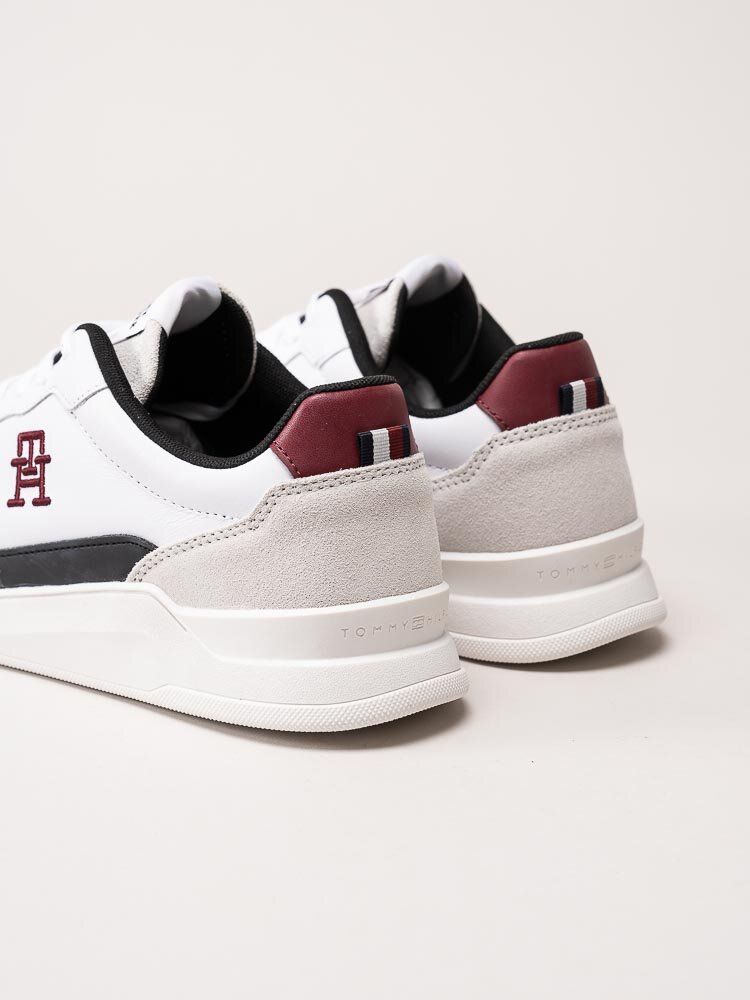 Tommy Hilfiger - TH Elevated Cupsole Lth Mix - Vita sneakers i skinn och mocka